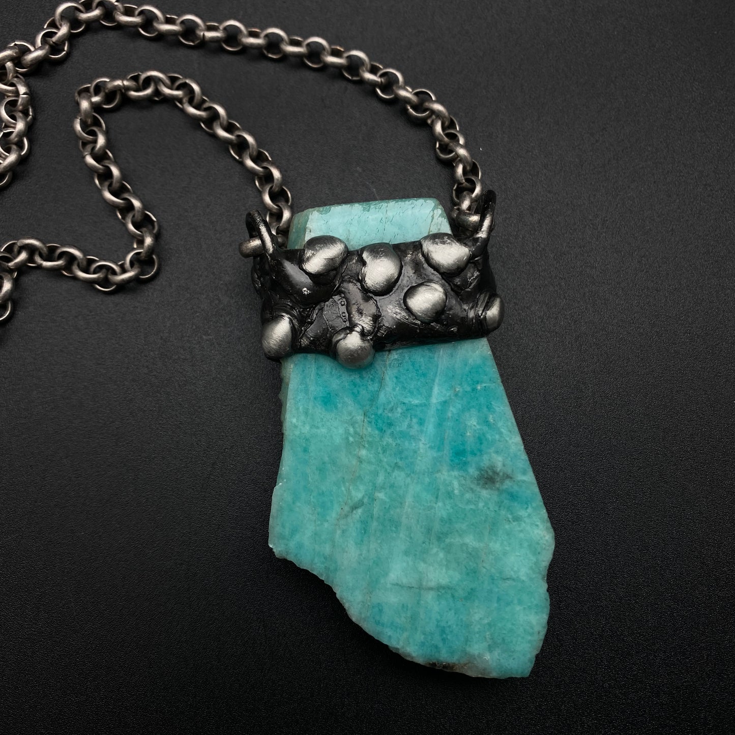 Iceberg ~ Amazonite Slab Necklace