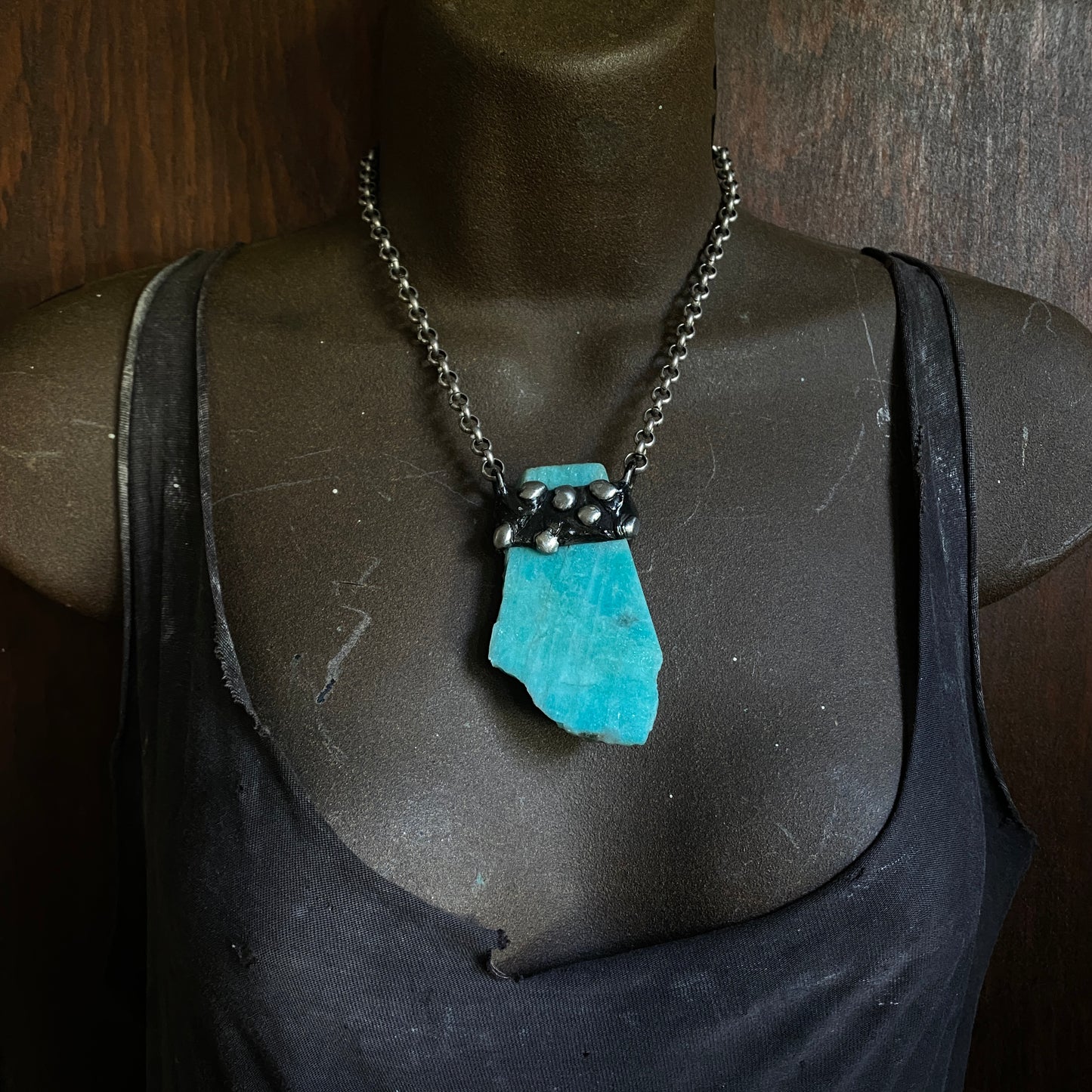Iceberg ~ Amazonite Slab Necklace