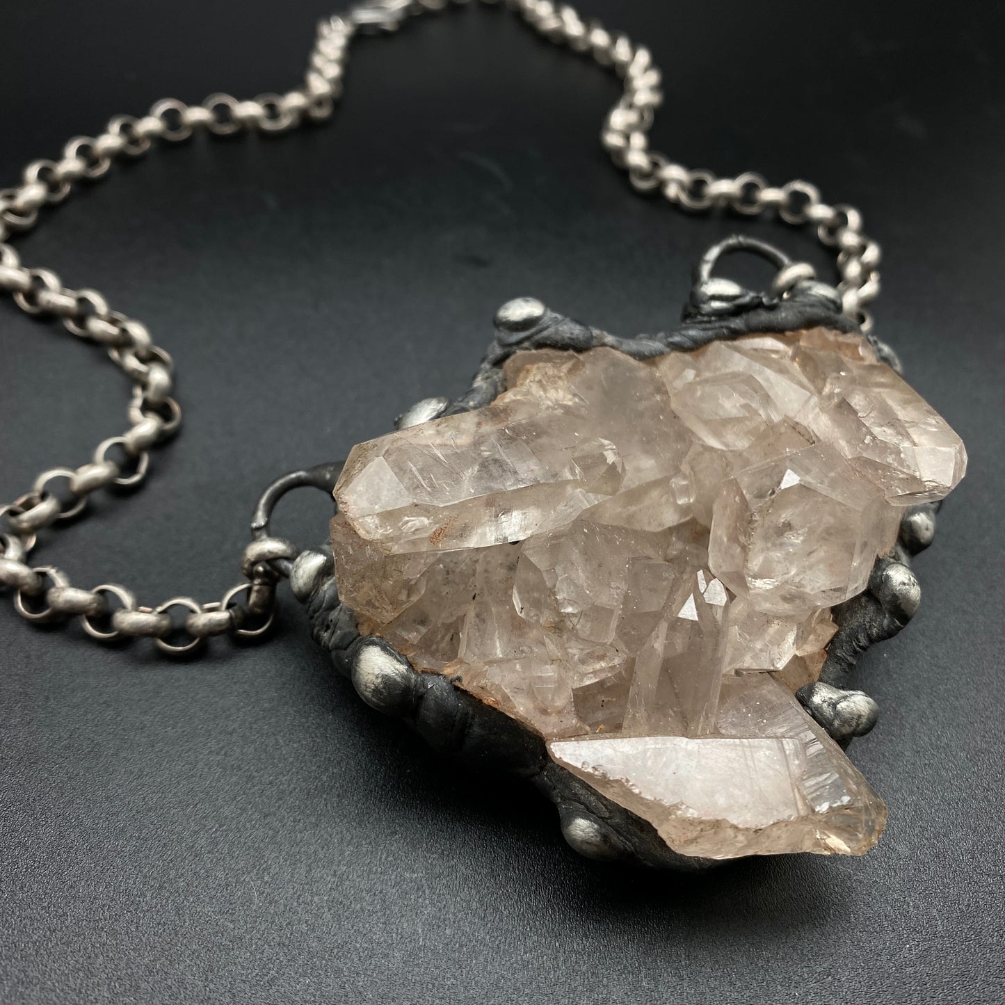 Broadcast ~ Quartz Cluster Necklace