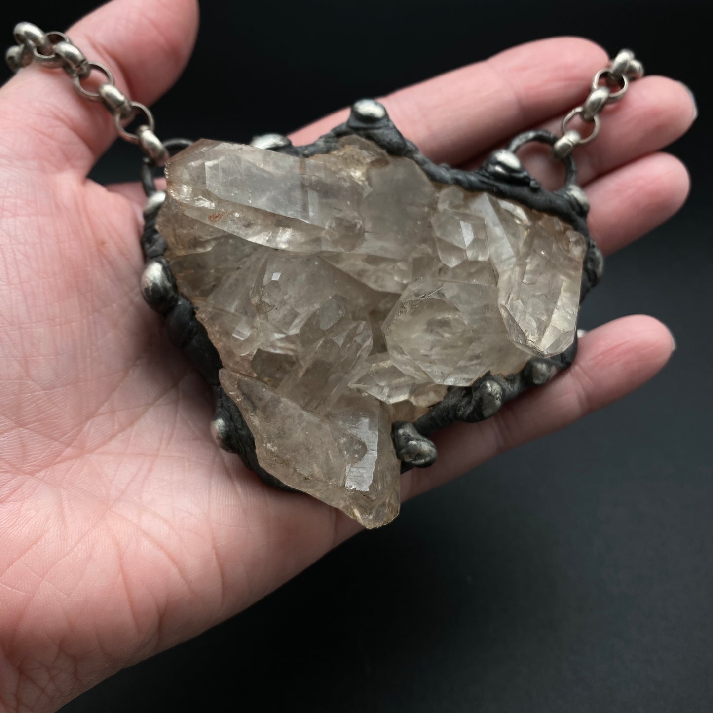 Broadcast ~ Quartz Cluster Necklace