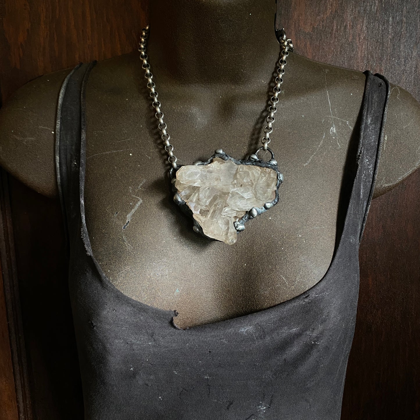 Broadcast ~ Quartz Cluster Necklace