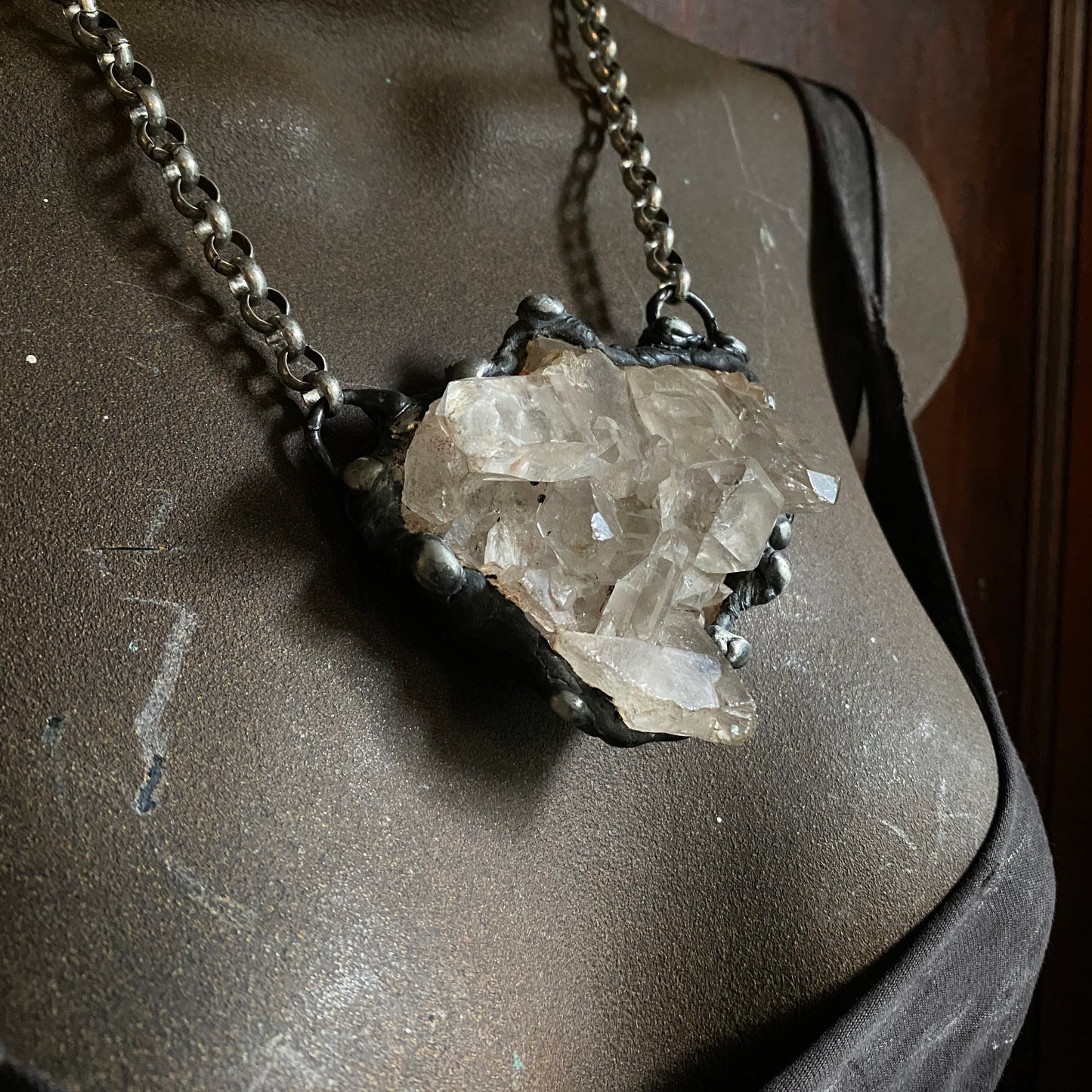 Broadcast ~ Quartz Cluster Necklace