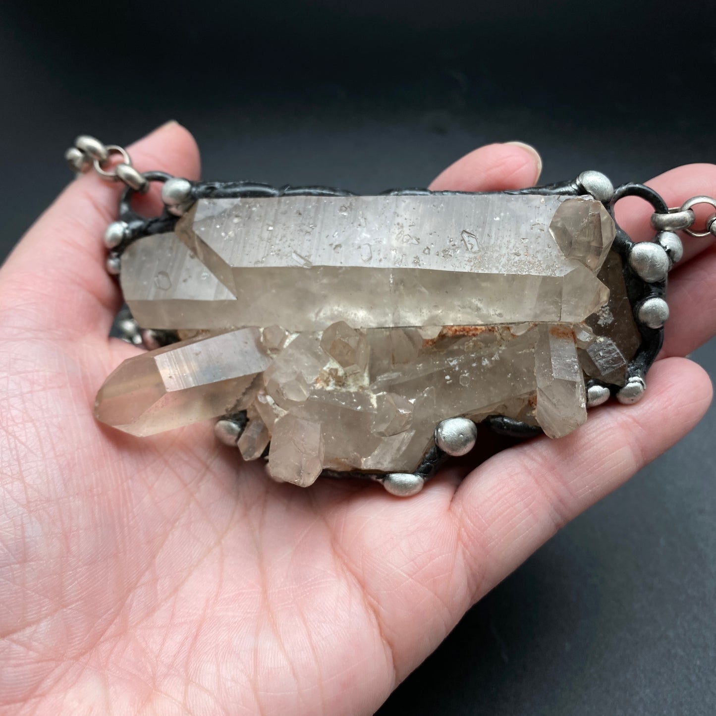 Broadcast ~ Quartz Cluster Necklace