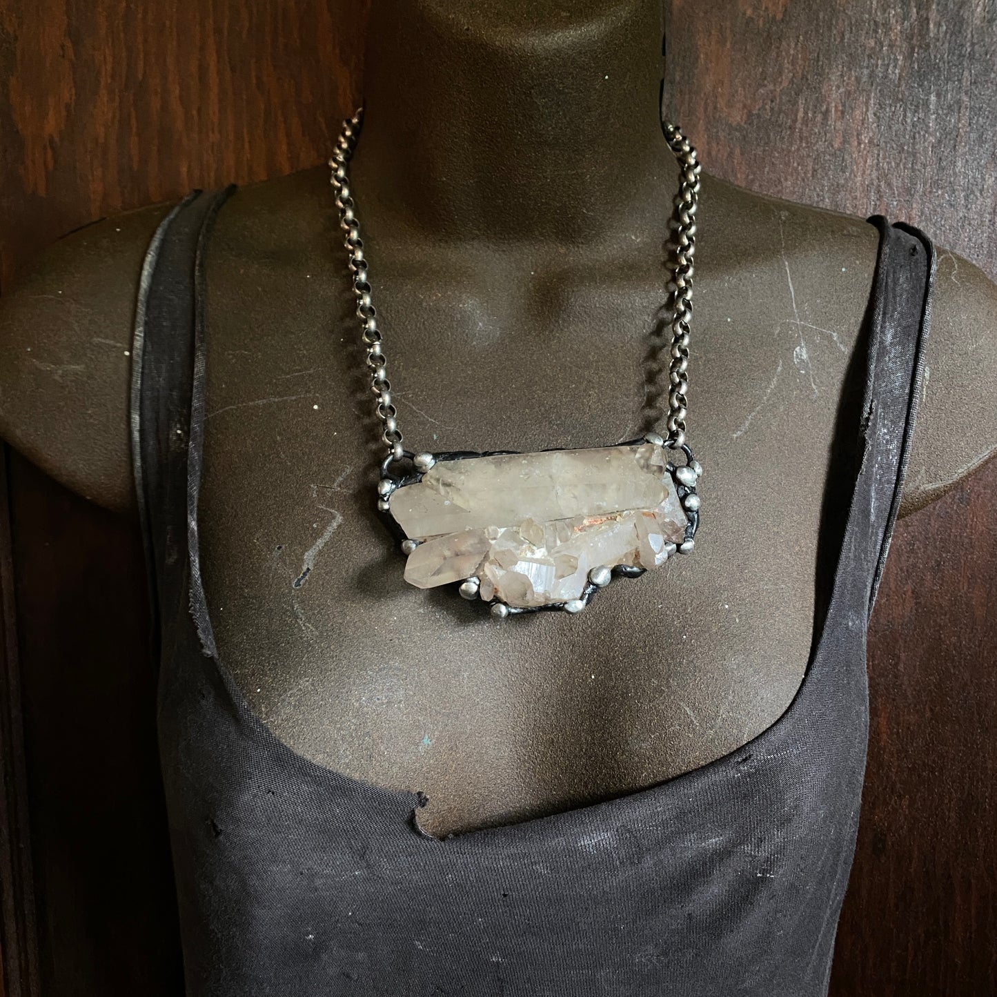 Broadcast ~ Quartz Cluster Necklace