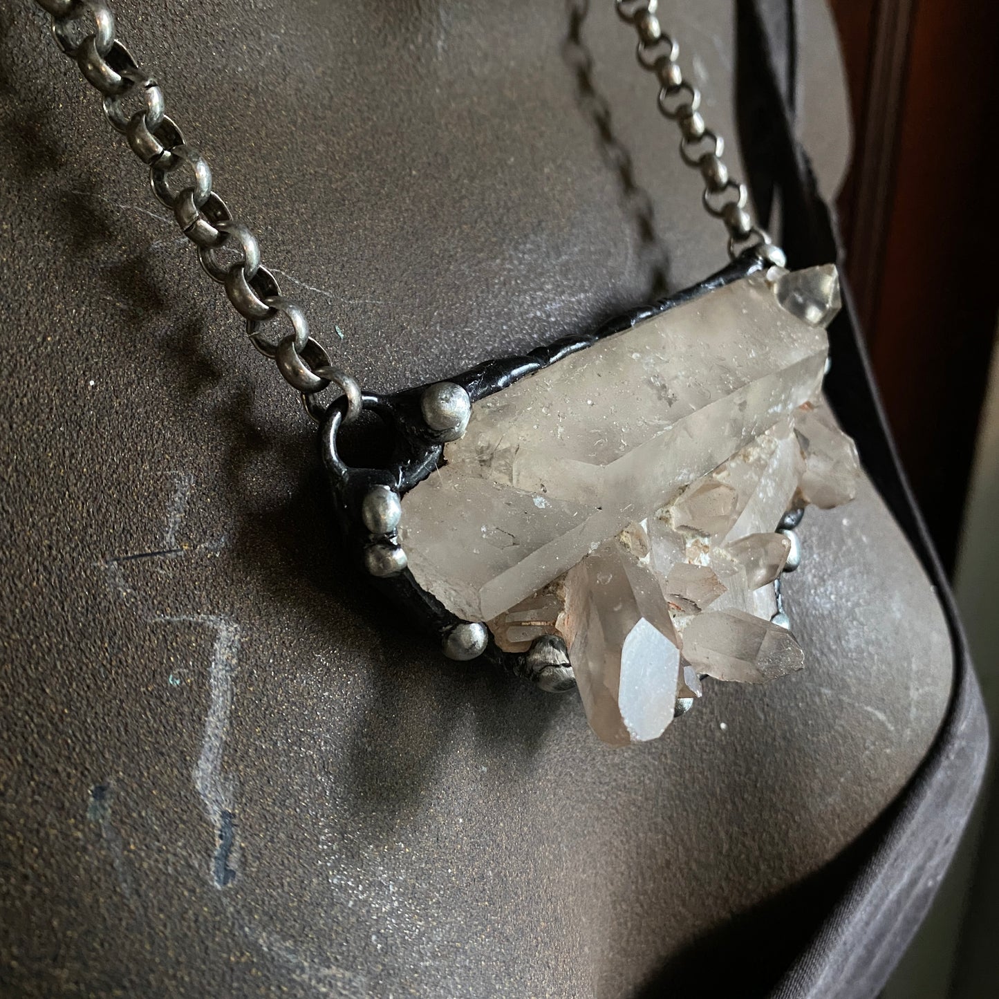 Broadcast ~ Quartz Cluster Necklace