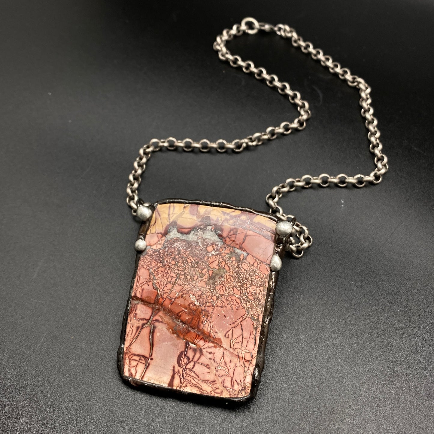 Desert Walk ~ Landscape Style Jasper Necklace ~ Reversible