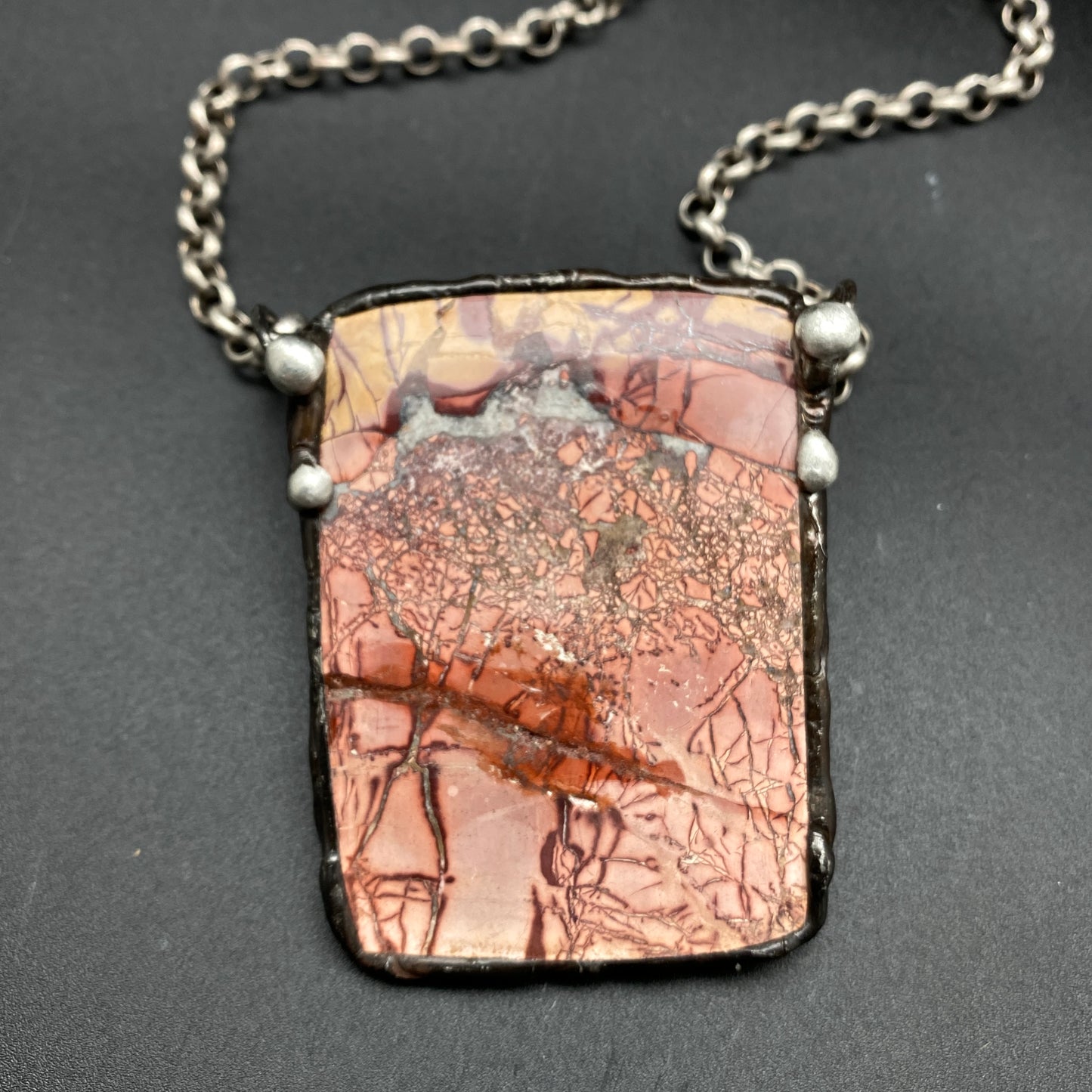 Desert Walk ~ Landscape Style Jasper Necklace ~ Reversible