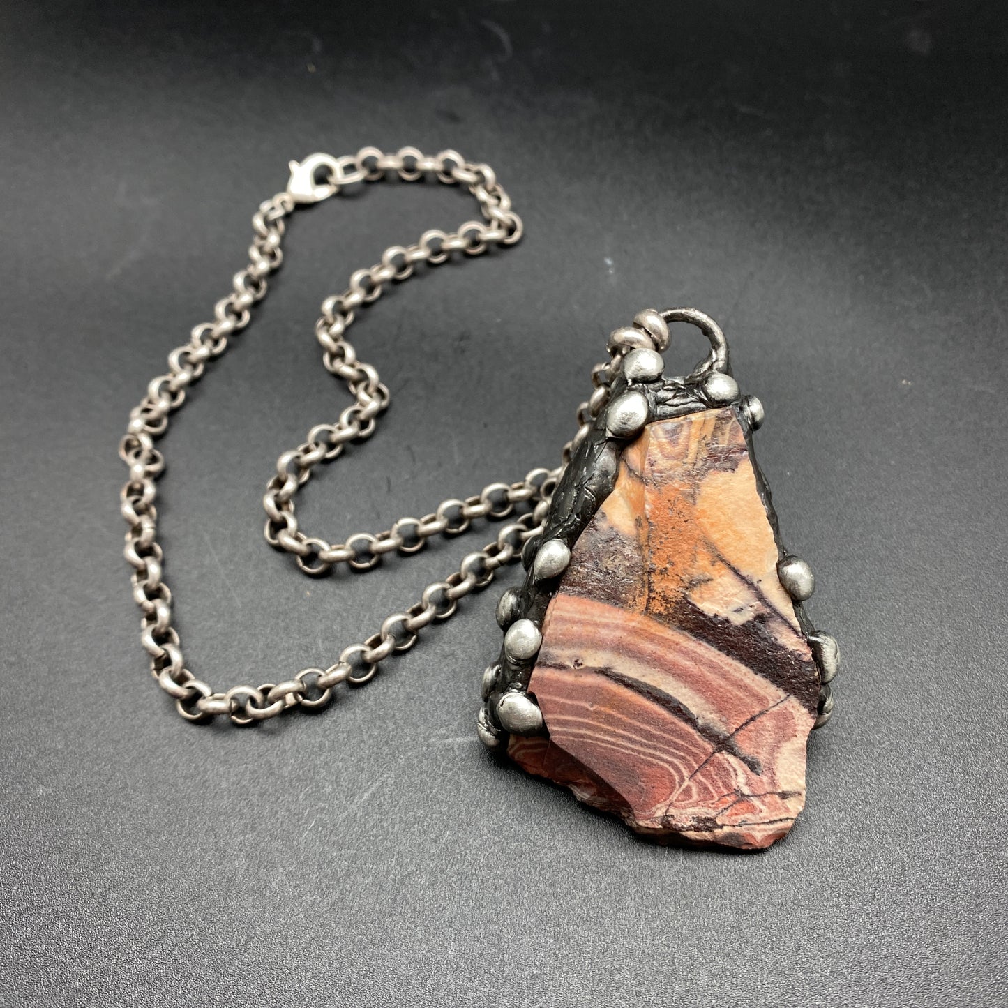 Layers ~ Bacon Agate Necklace