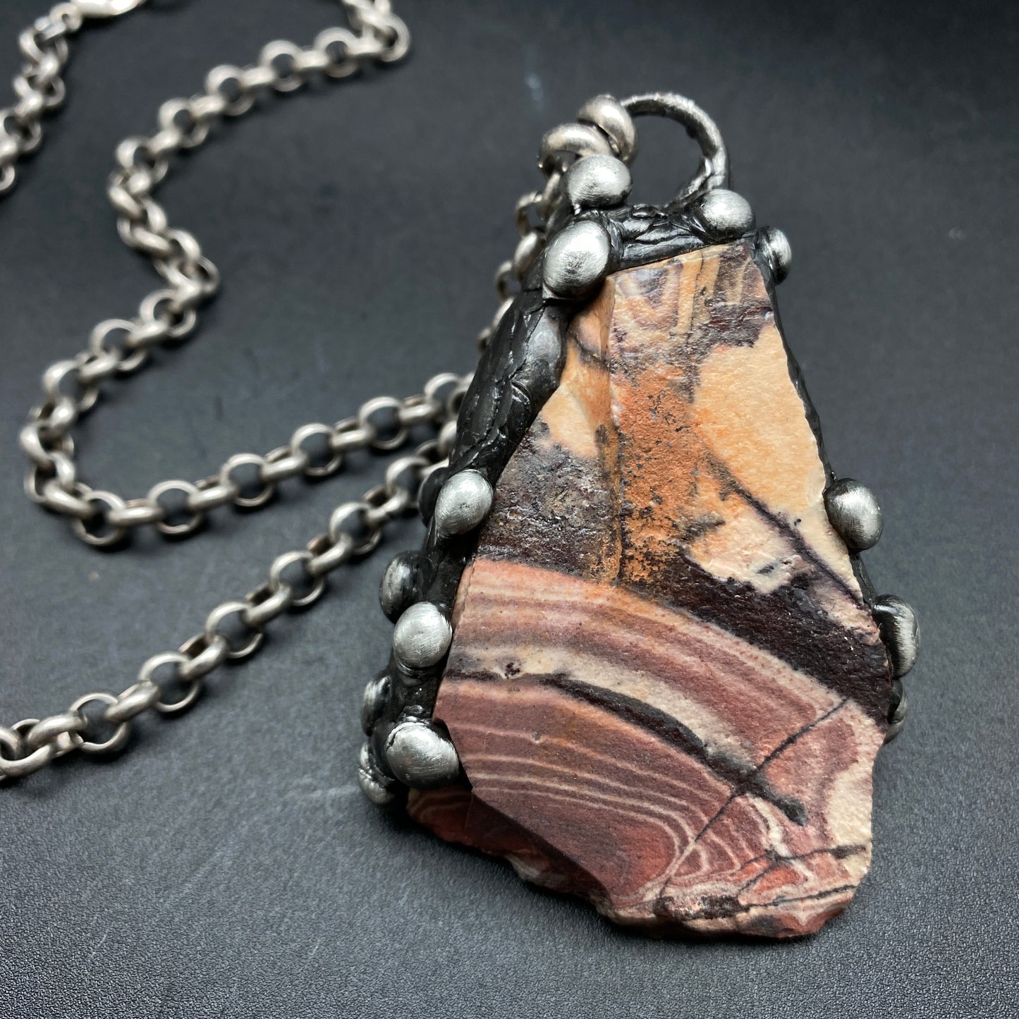 Layers ~ Bacon Agate Necklace