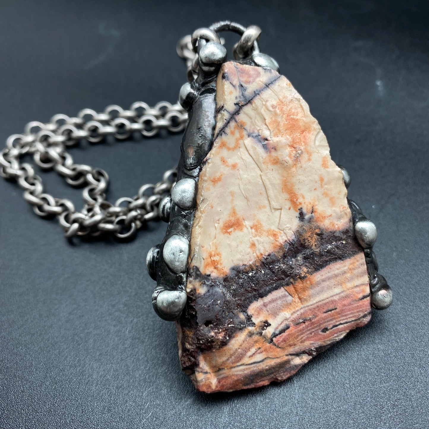 Layers ~ Bacon Agate Necklace