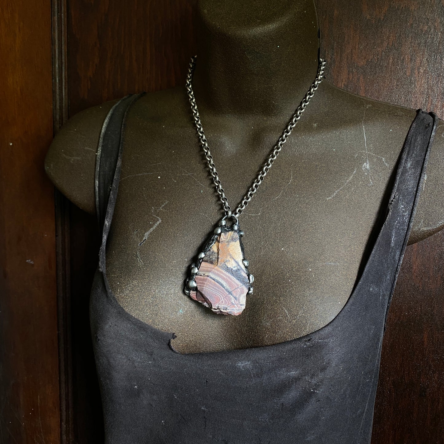 Layers ~ Bacon Agate Necklace