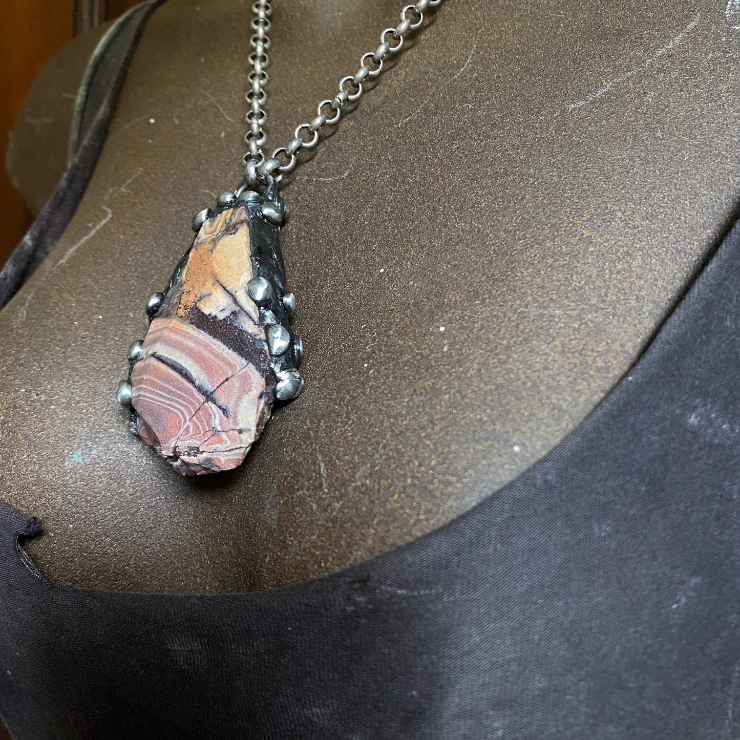 Layers ~ Bacon Agate Necklace