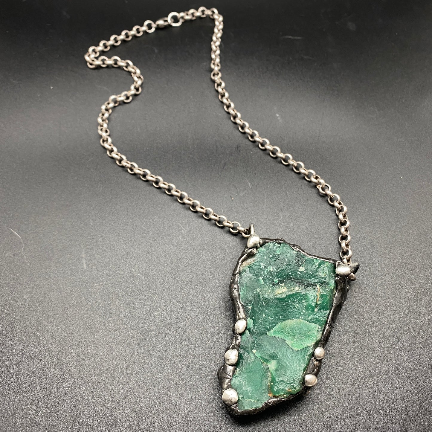 Cenote ~ Raw Jadeite Necklace