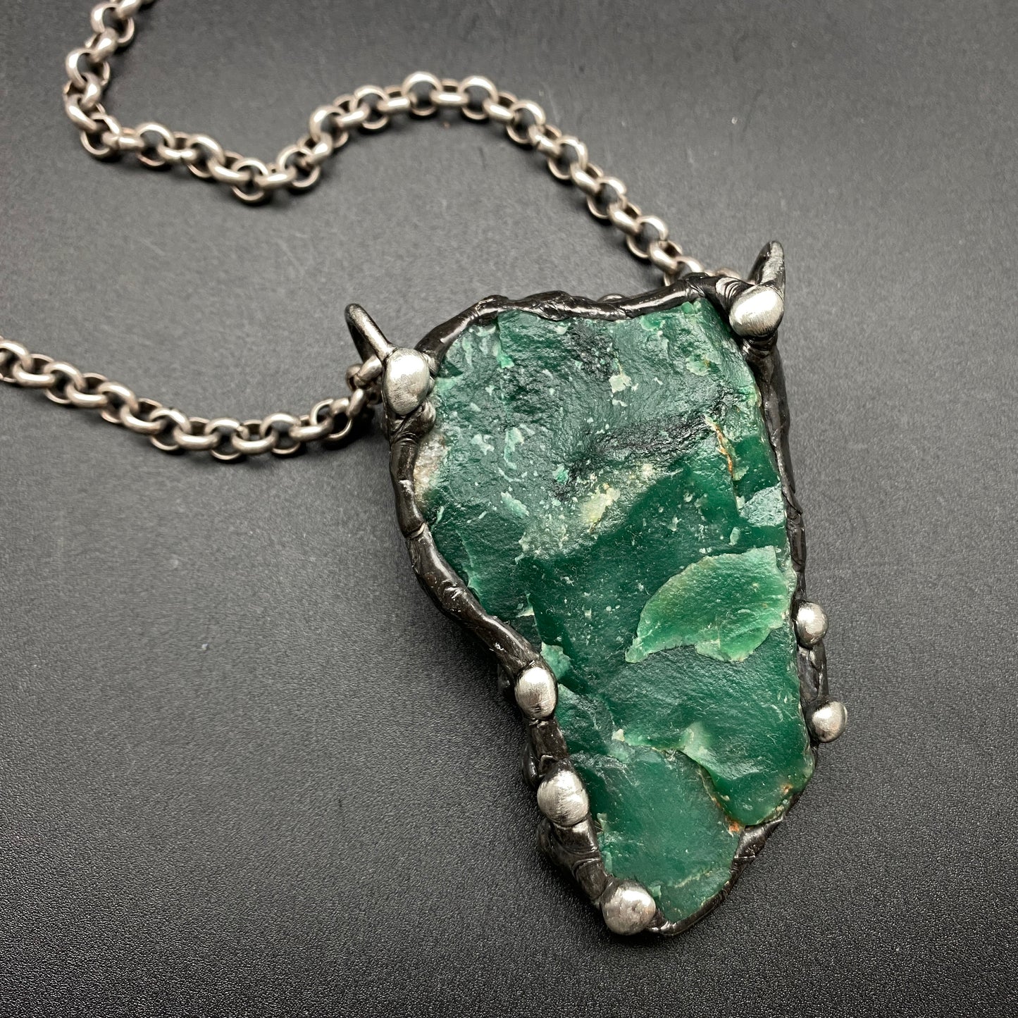 Cenote ~ Raw Jadeite Necklace