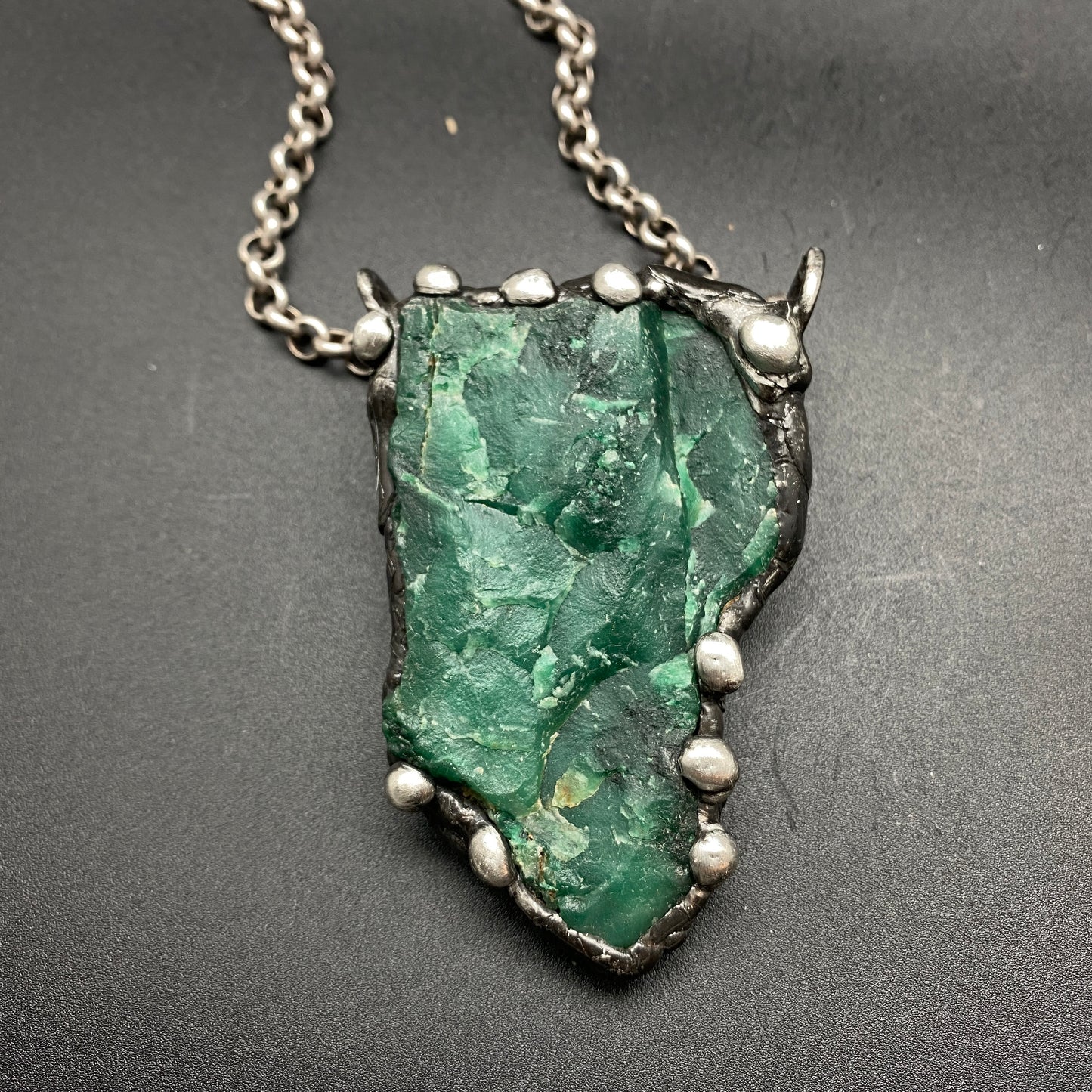 Cenote ~ Raw Jadeite Necklace