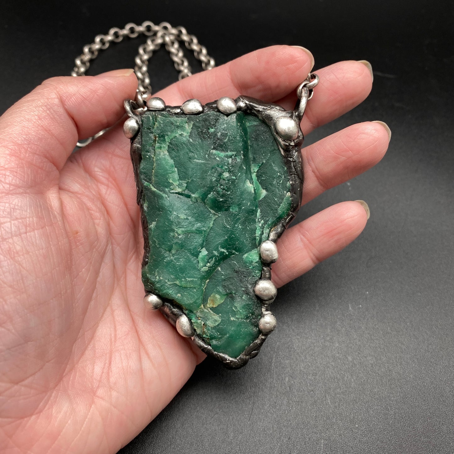 Cenote ~ Raw Jadeite Necklace