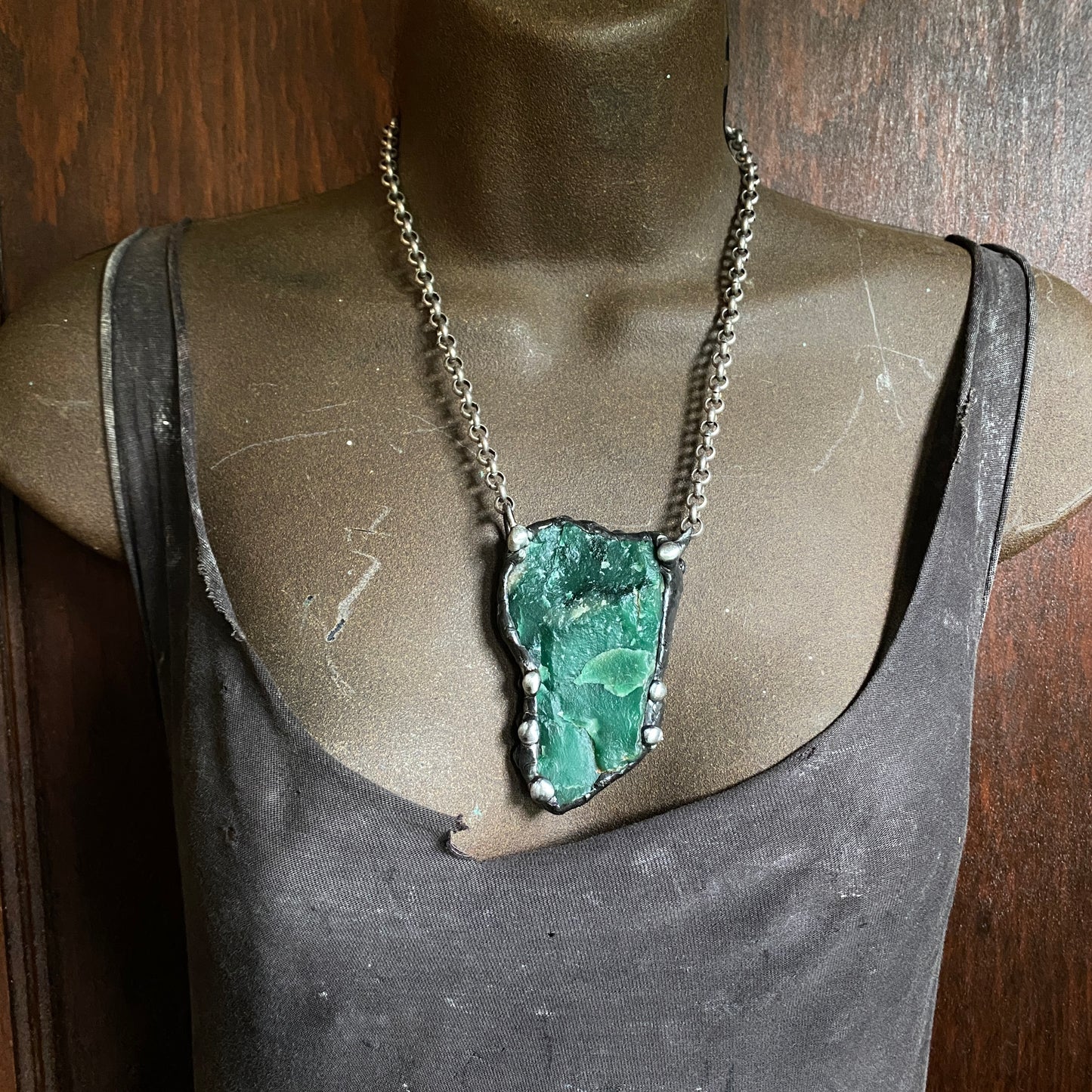 Cenote ~ Raw Jadeite Necklace