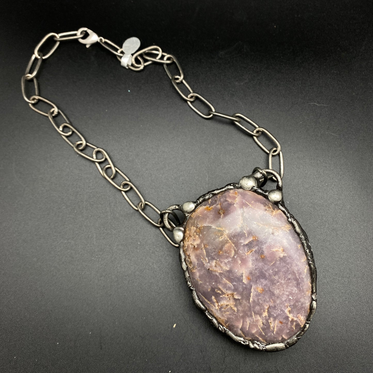 Mirrora ~ XL Lepidolite Orb Necklace