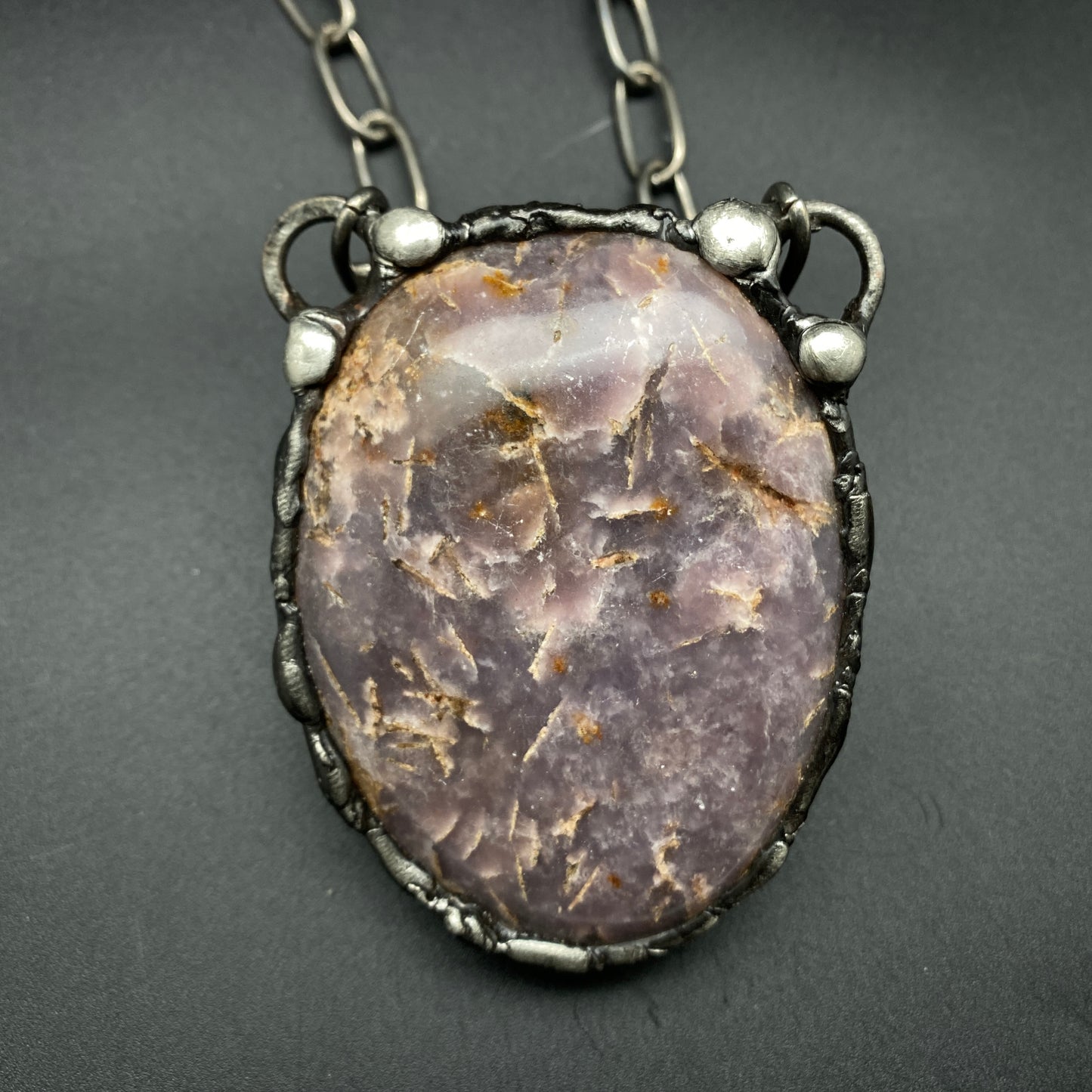 Mirrora ~ XL Lepidolite Orb Necklace