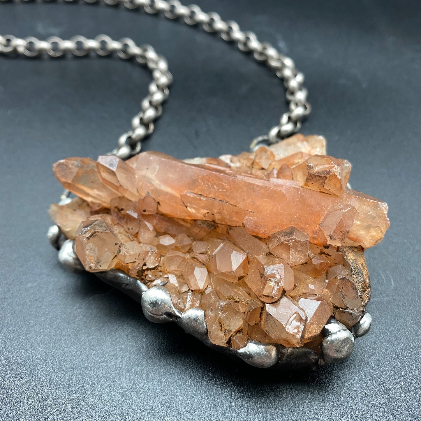 Deja Vu ~ Tangerine Quartz Necklace