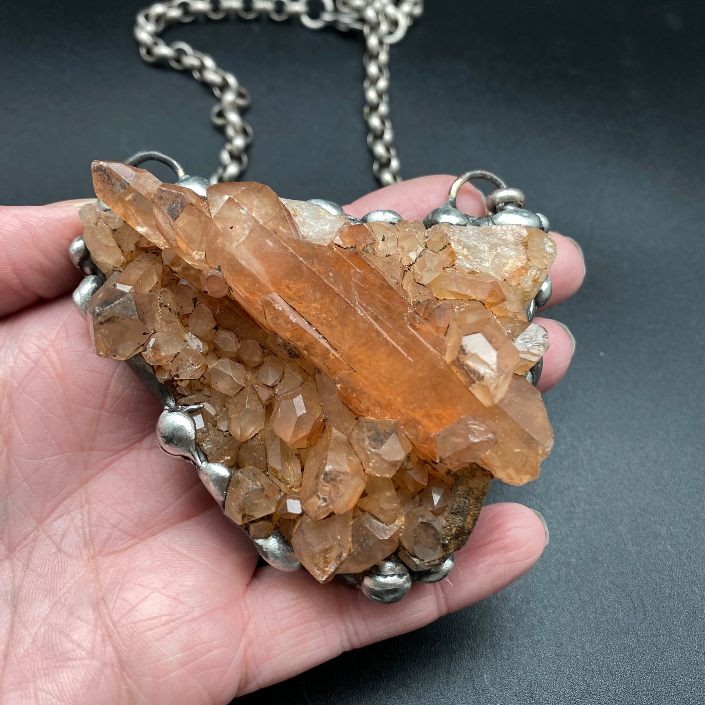 Deja Vu ~ Tangerine Quartz Necklace