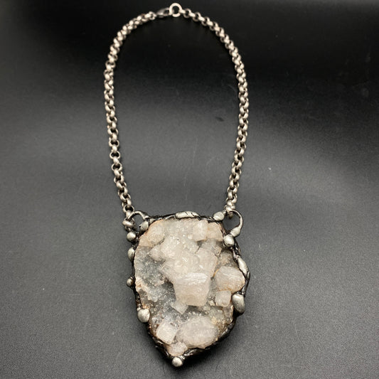 In The Clouds ~ Chalcedony & Apophylite Necklace