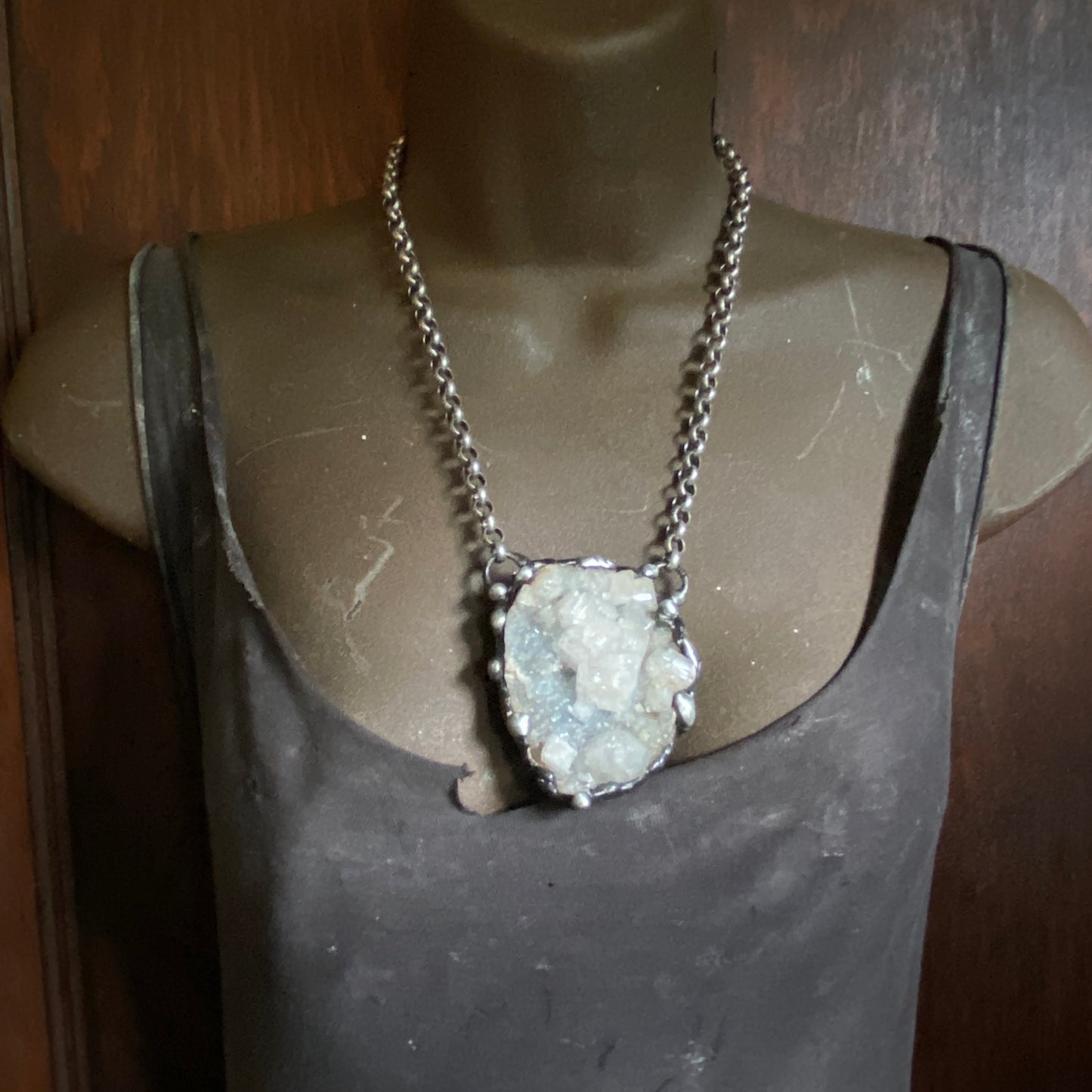 In The Clouds ~ Chalcedony & Apophylite Necklace