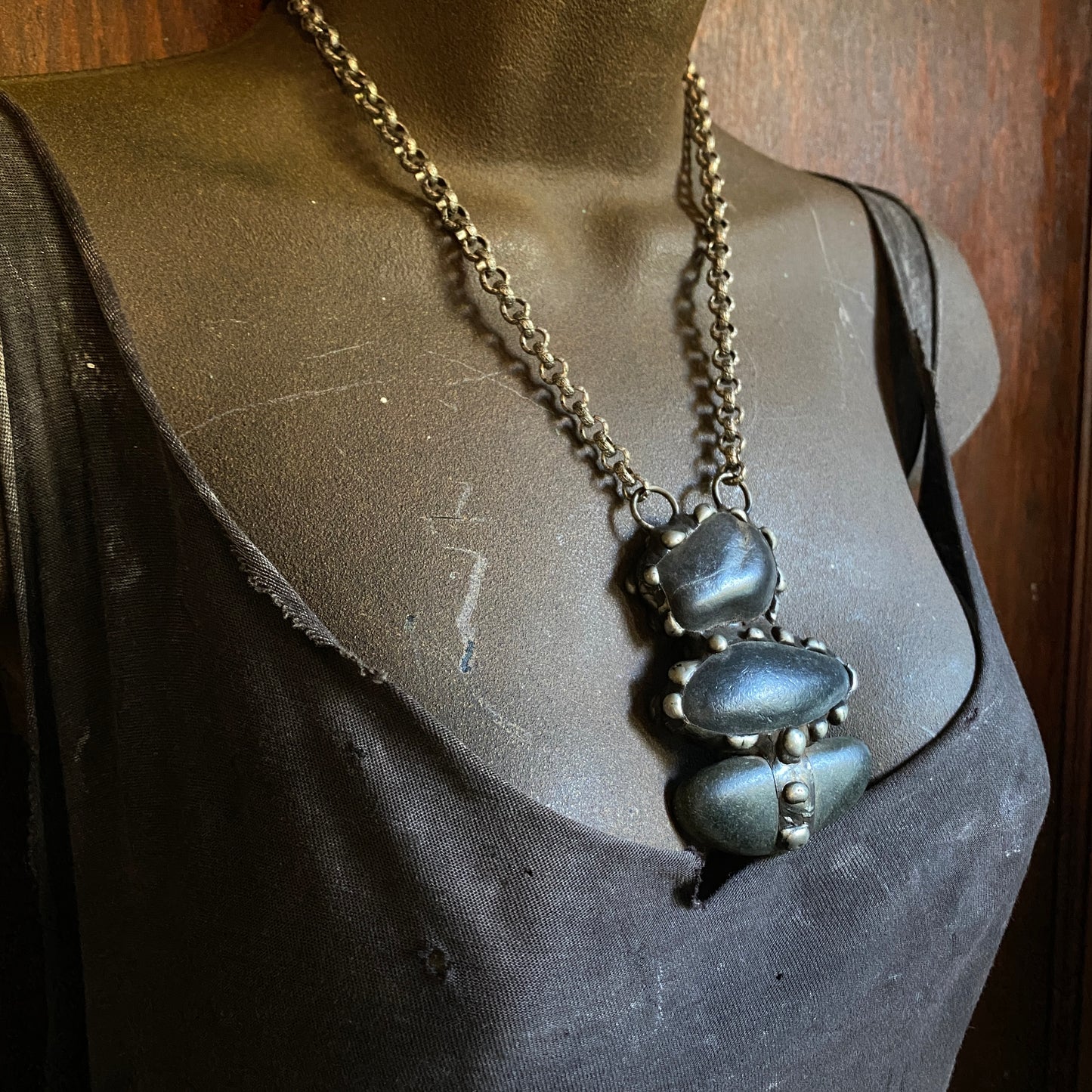 Cairn ~ Maine Beach Stone Necklace