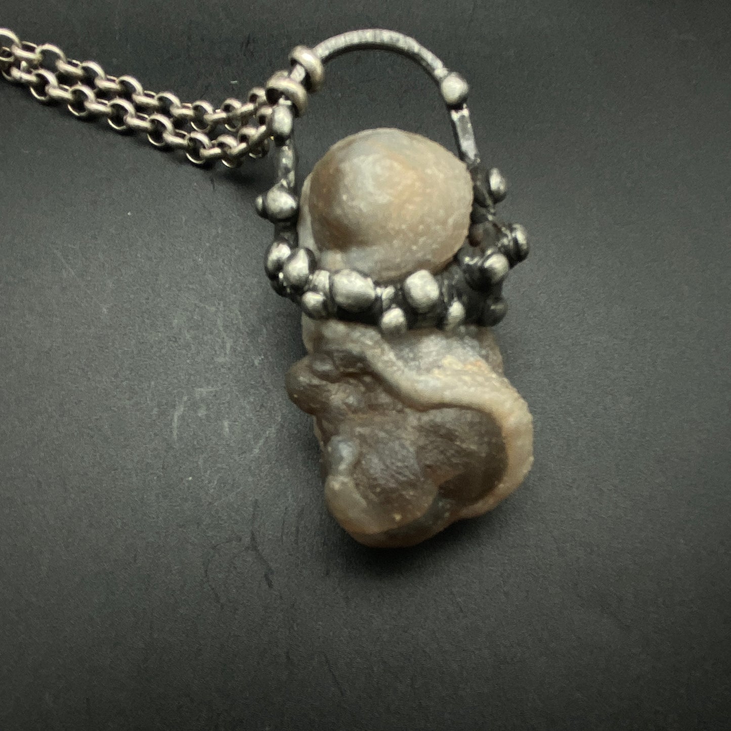 Earth Bear ~ Chalcedony Necklace