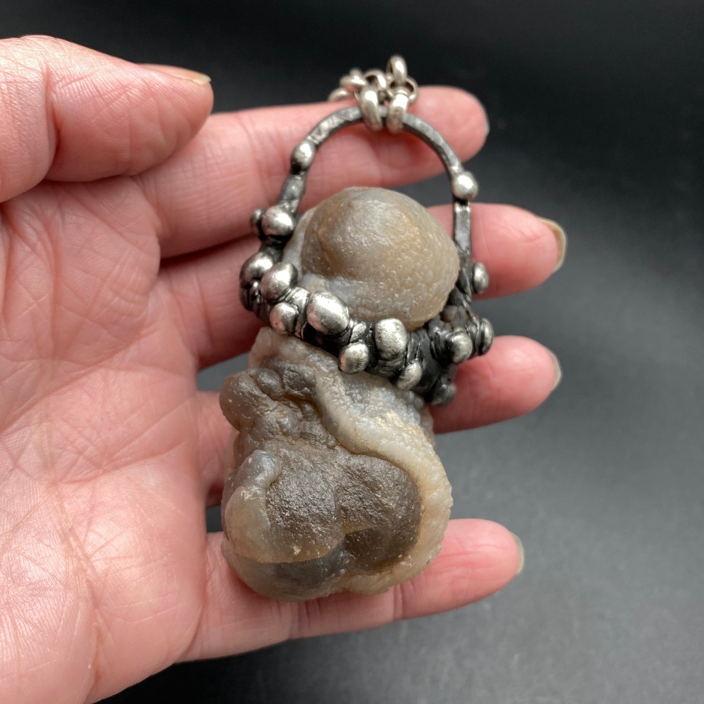 Earth Bear ~ Chalcedony Necklace