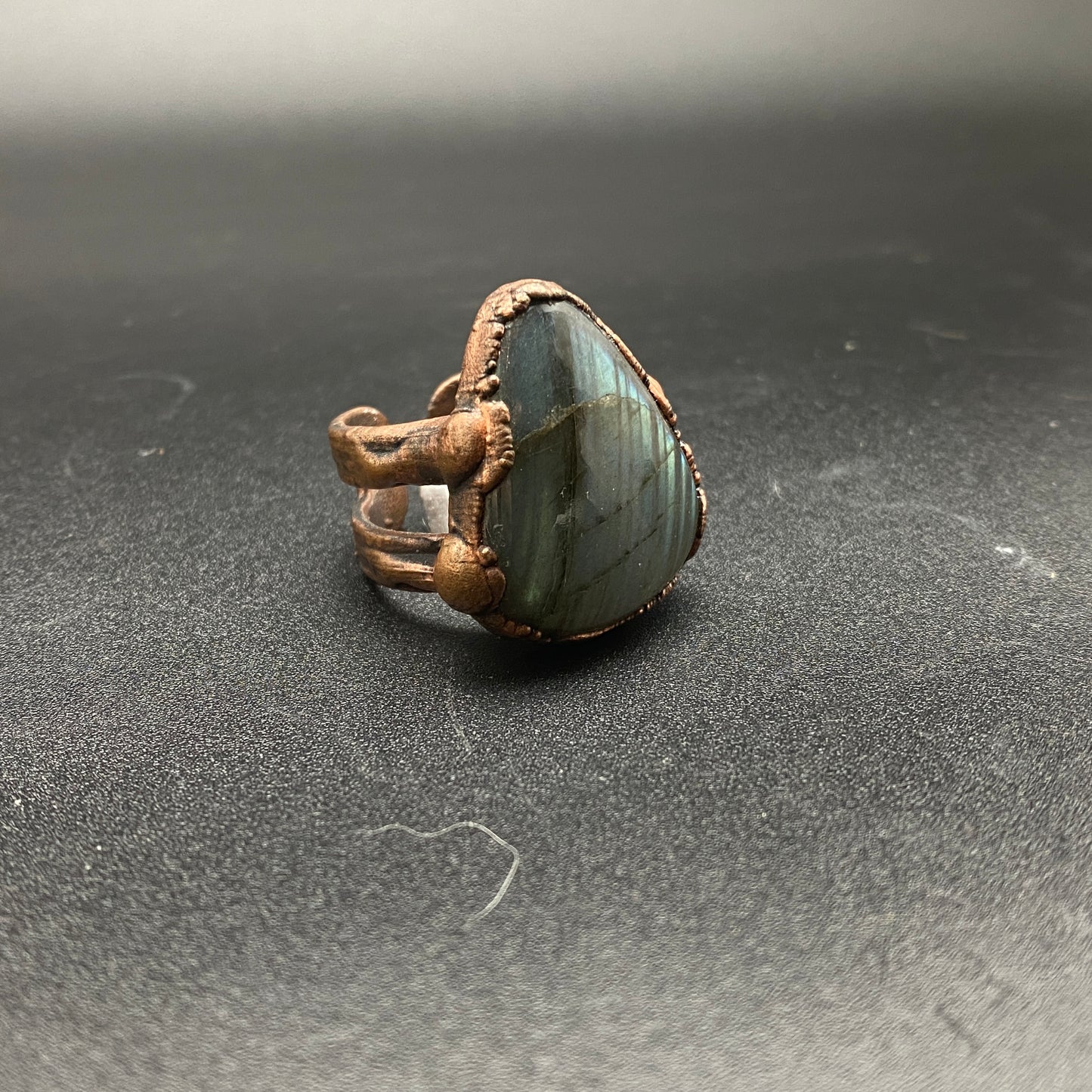 Aurora ~ Labradorite Statement Ring