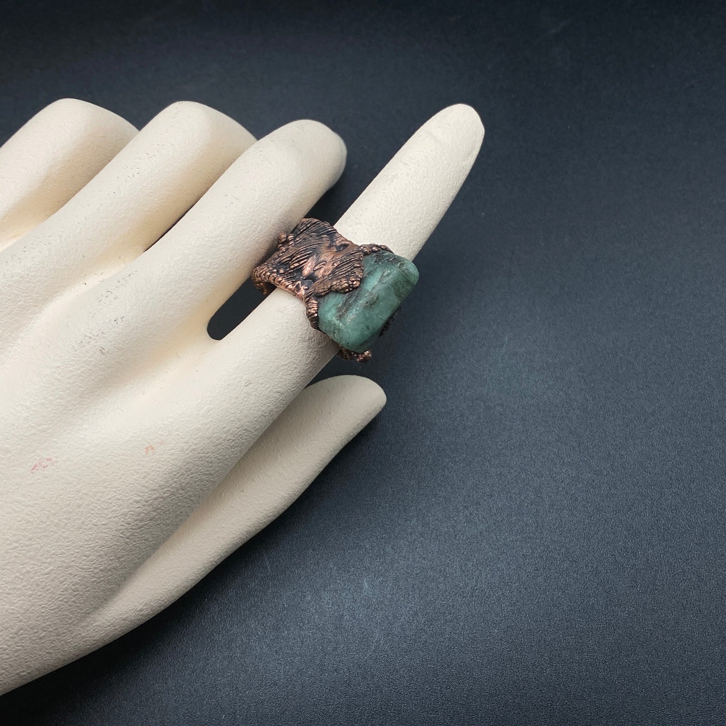 Unearthed ~ Raw Emerald Statement Ring