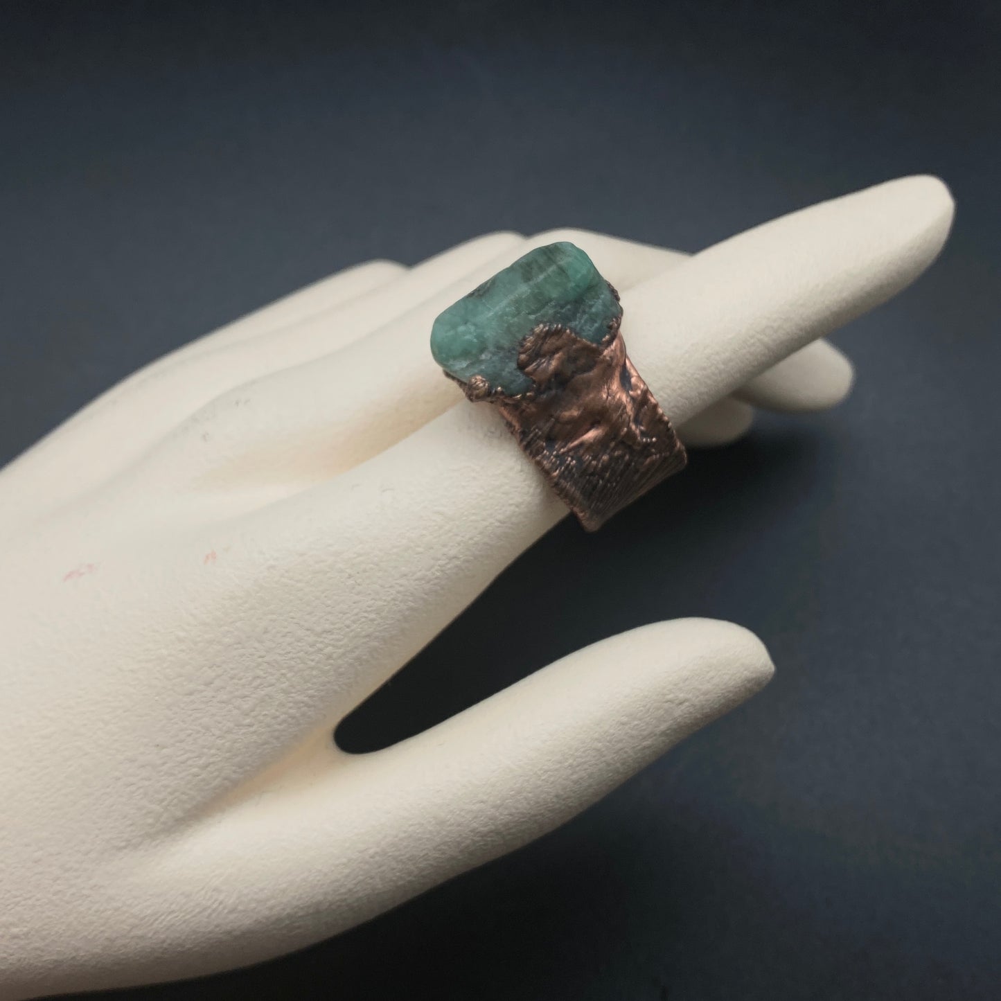 Unearthed ~ Raw Emerald Statement Ring