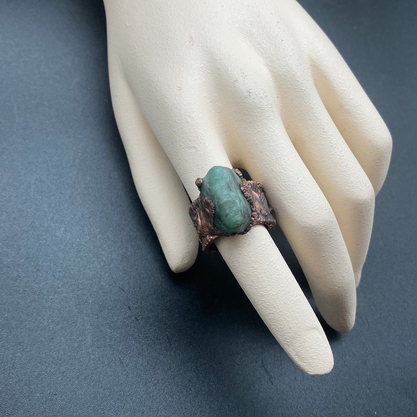 Unearthed ~ Raw Emerald Statement Ring