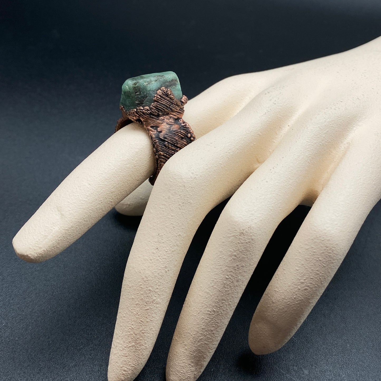 Unearthed ~ Raw Emerald Statement Ring