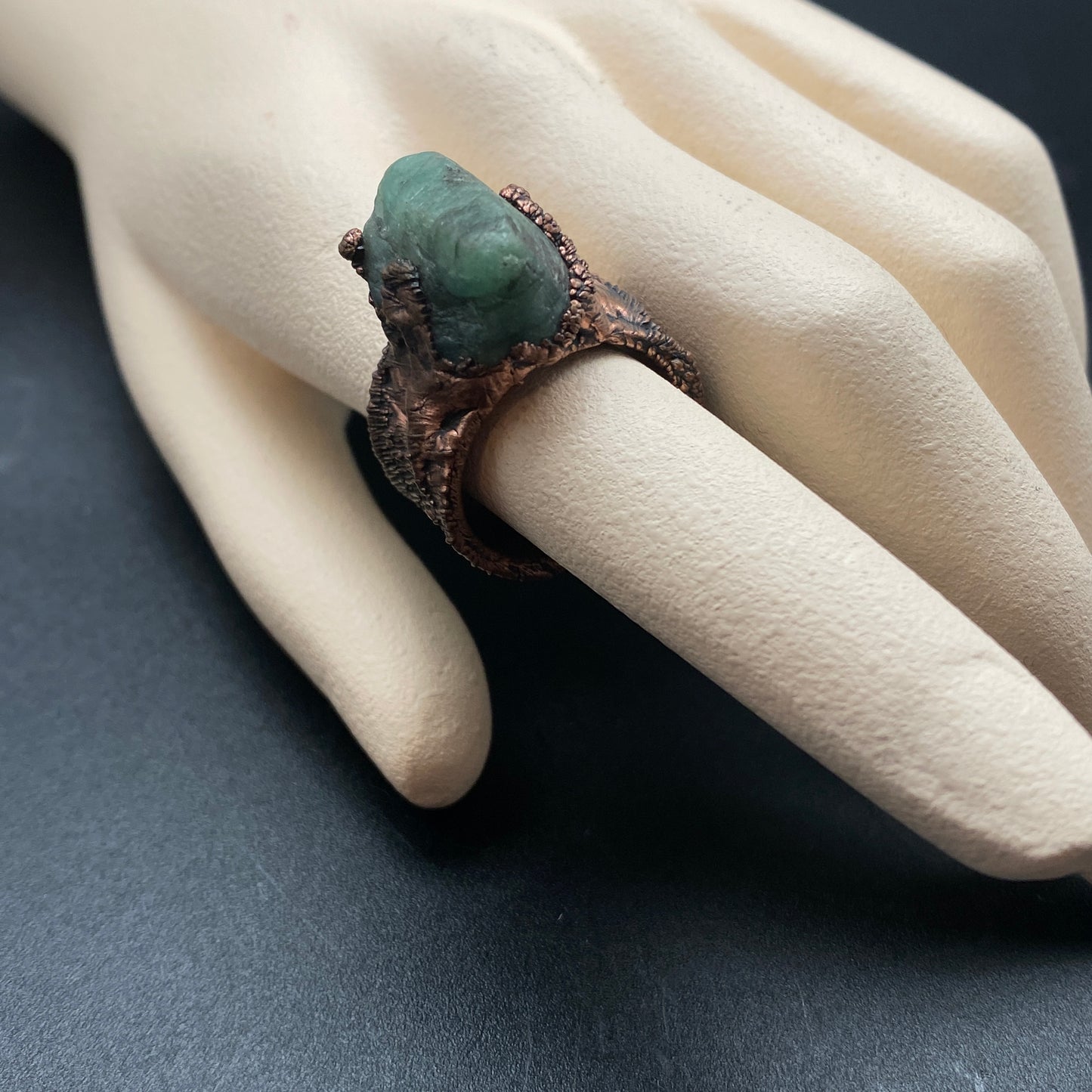 Unearthed ~ Raw Emerald Statement Ring