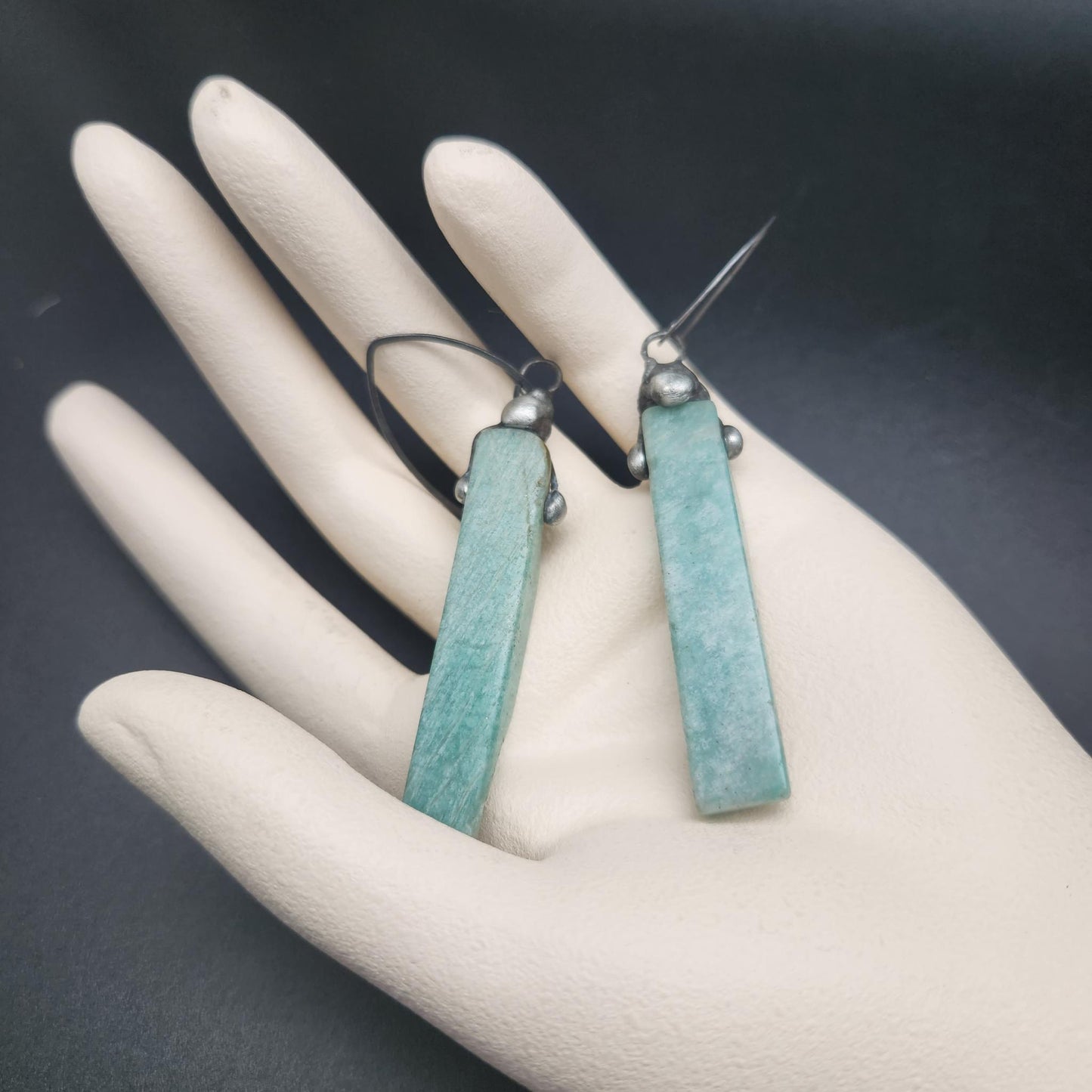 Saline ~ Amazonite Earrings