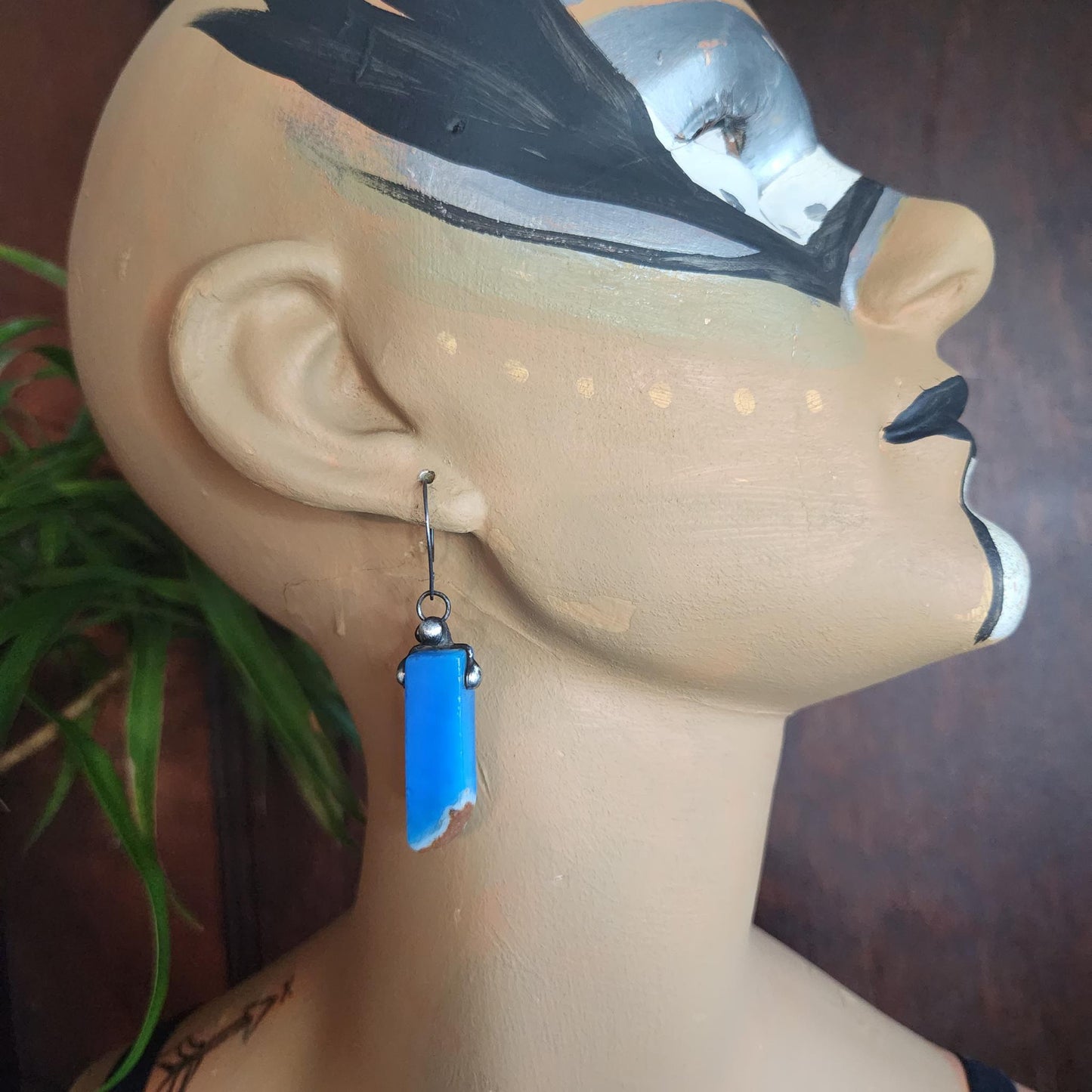 Blu ~ Blue Agate Earrings