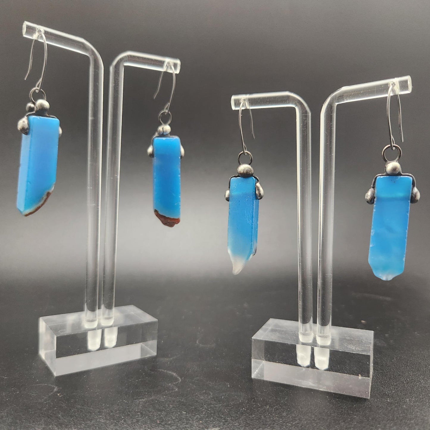 Blu ~ Blue Agate Earrings