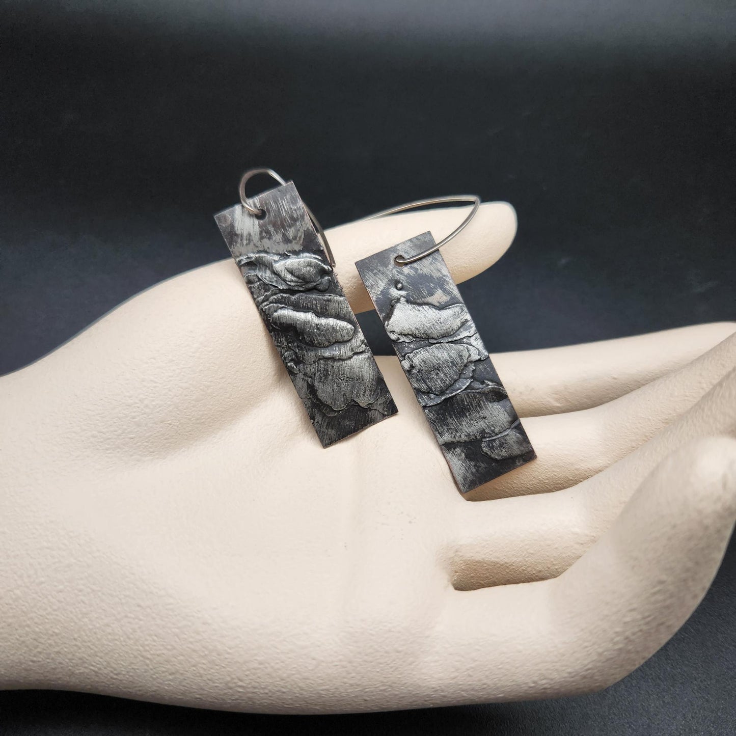 Obelisk ~ Soldered Textured Earrings