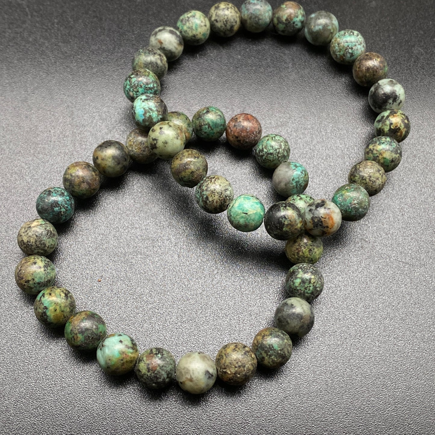ZZ Bracelet ~ 8mm African Turquoise Jasper~ Beaded Bracelet ~ Stretchy
