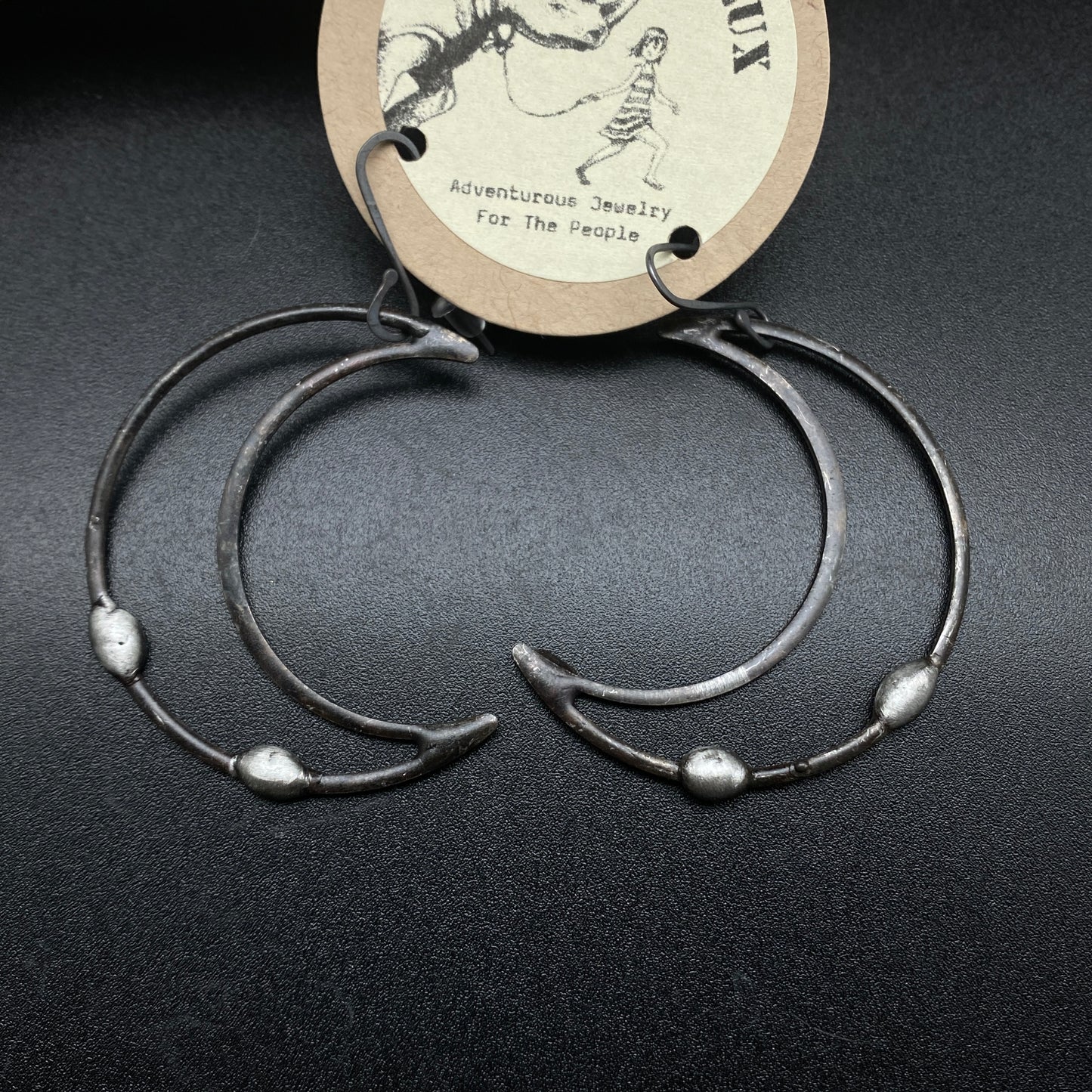 Luna ~ Soldered Lightweight Moon Earrings Large