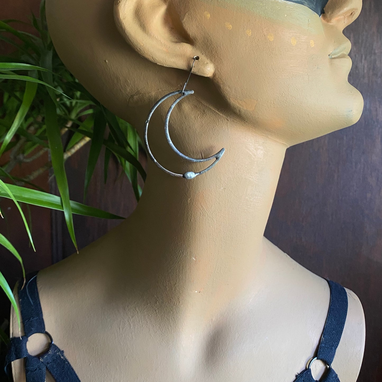 Luna ~ Soldered Lightweight Moon Earrings Large