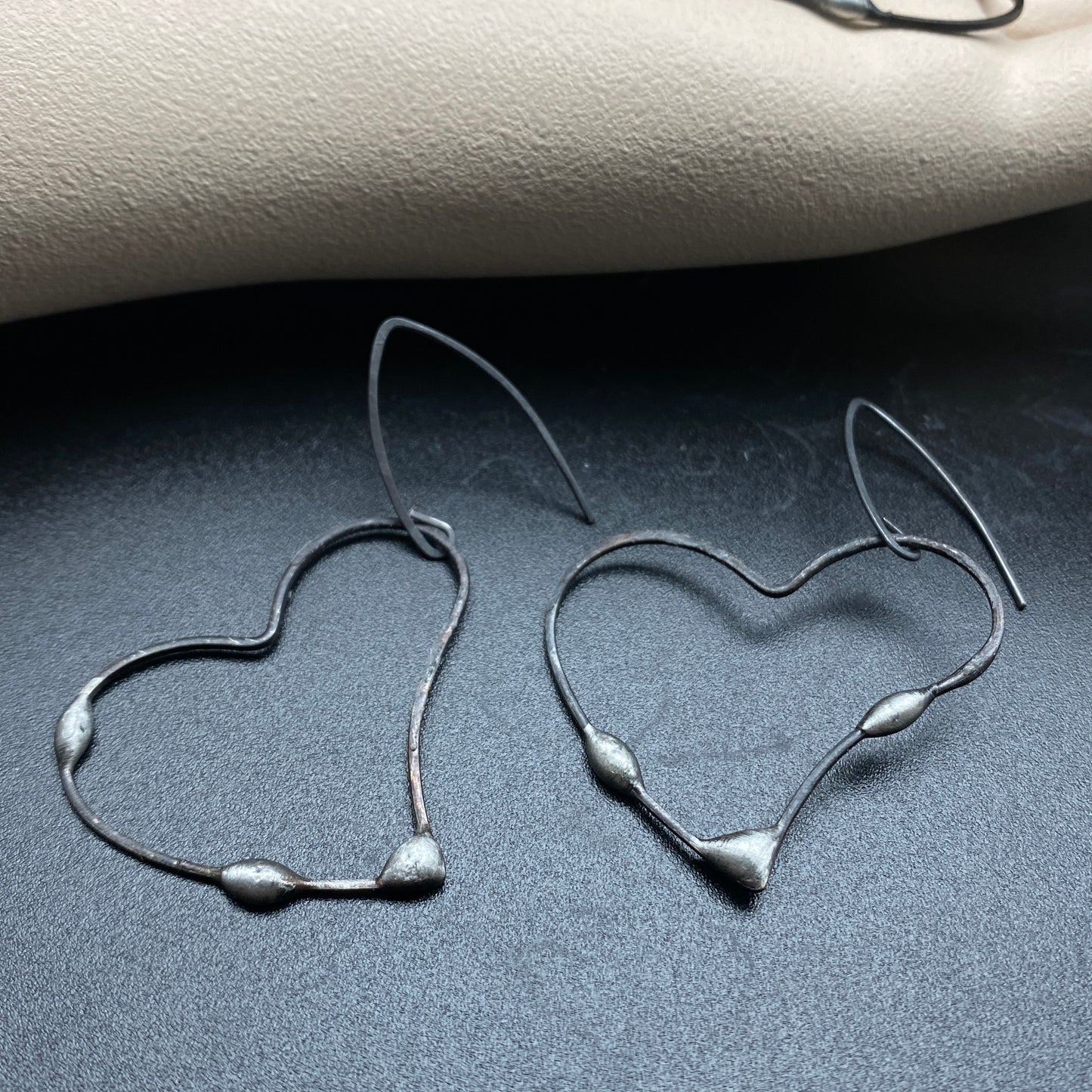 Open Heart ~ Soldered Lightweight Heart Earrings