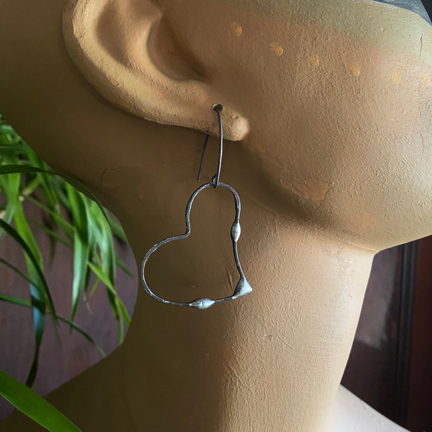 Open Heart ~ Soldered Lightweight Heart Earrings