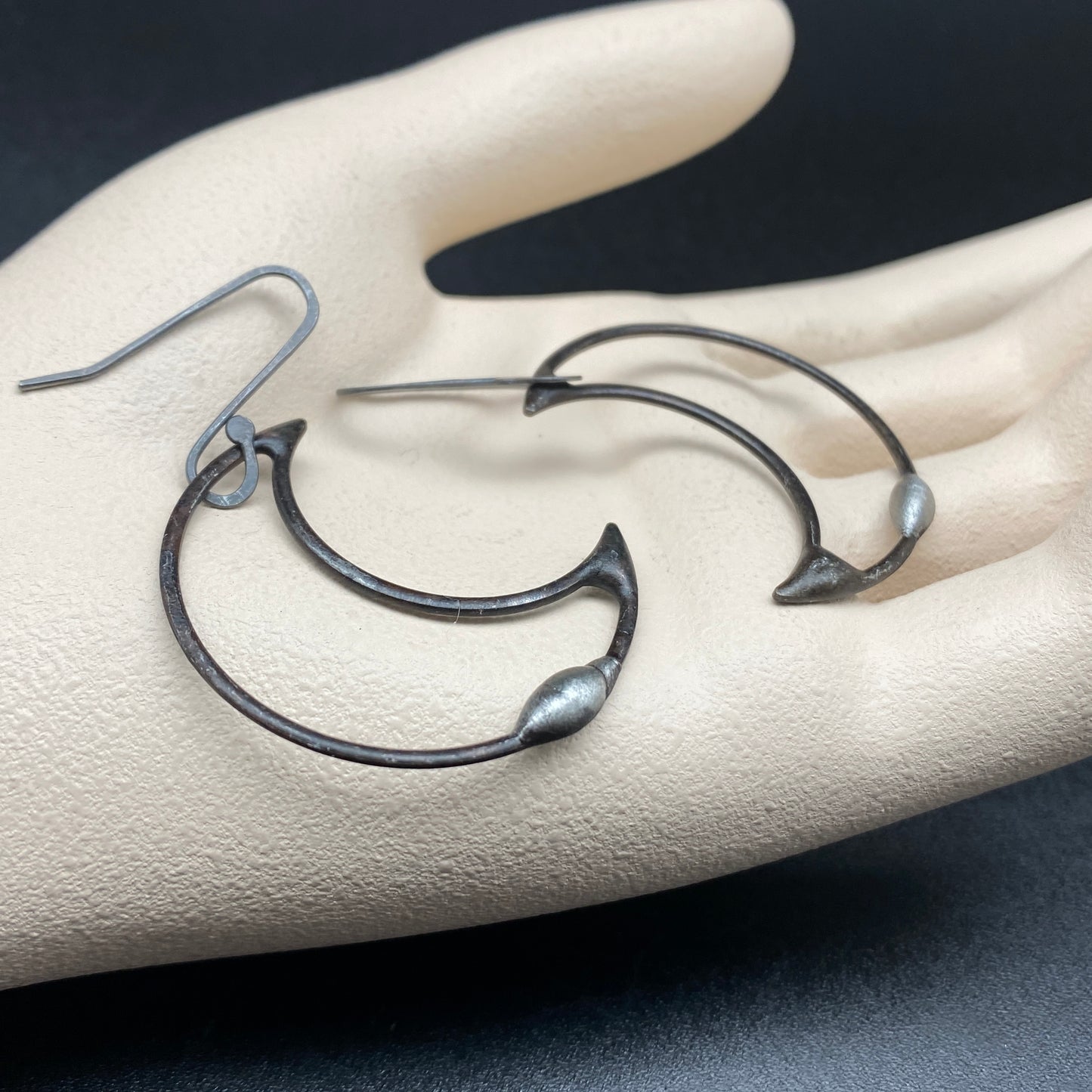 Luna ~ Soldered Lightweight Moon Earrings Medium