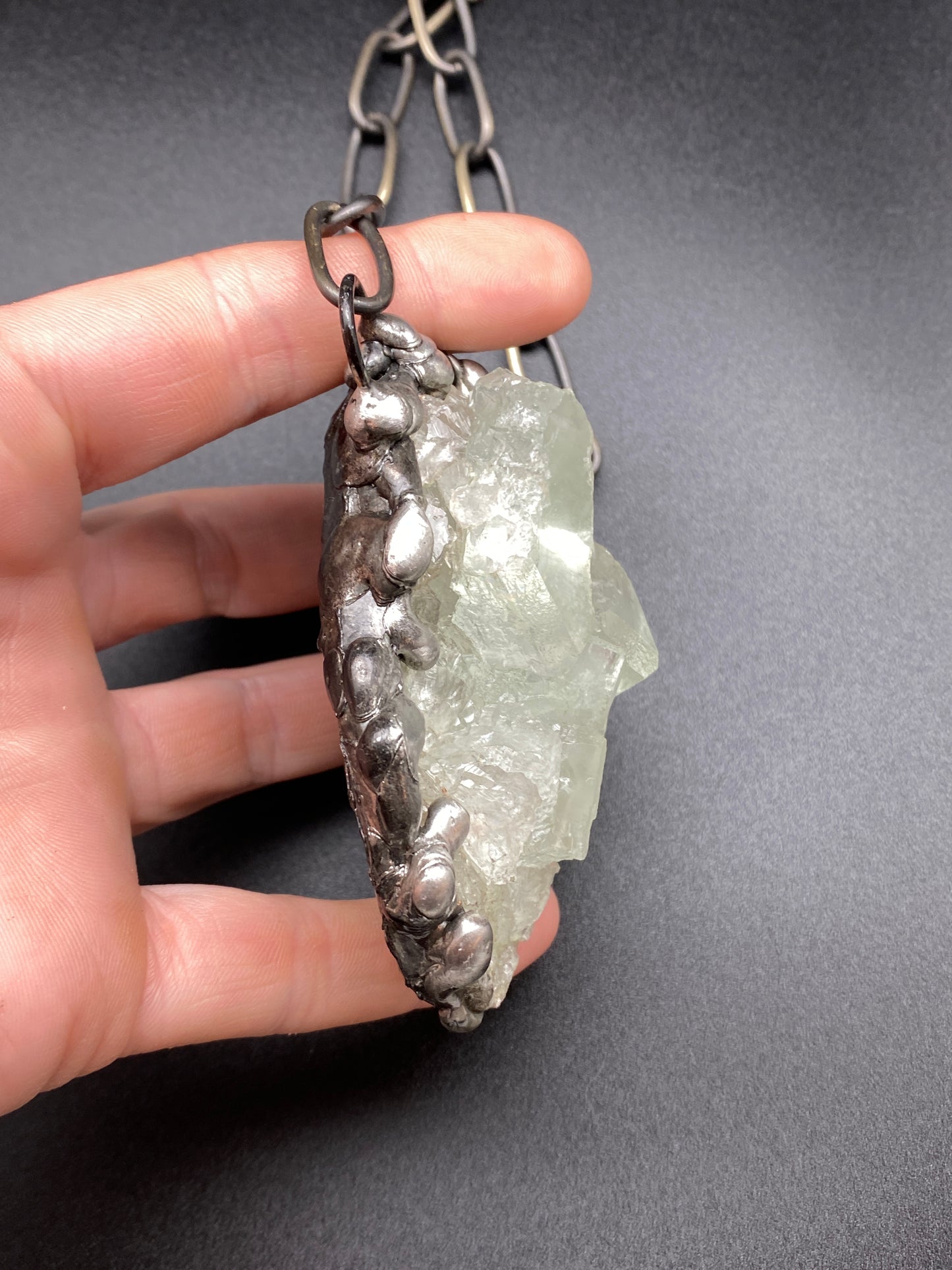 Ice ~ Fluorite Necklace ~ Light Green