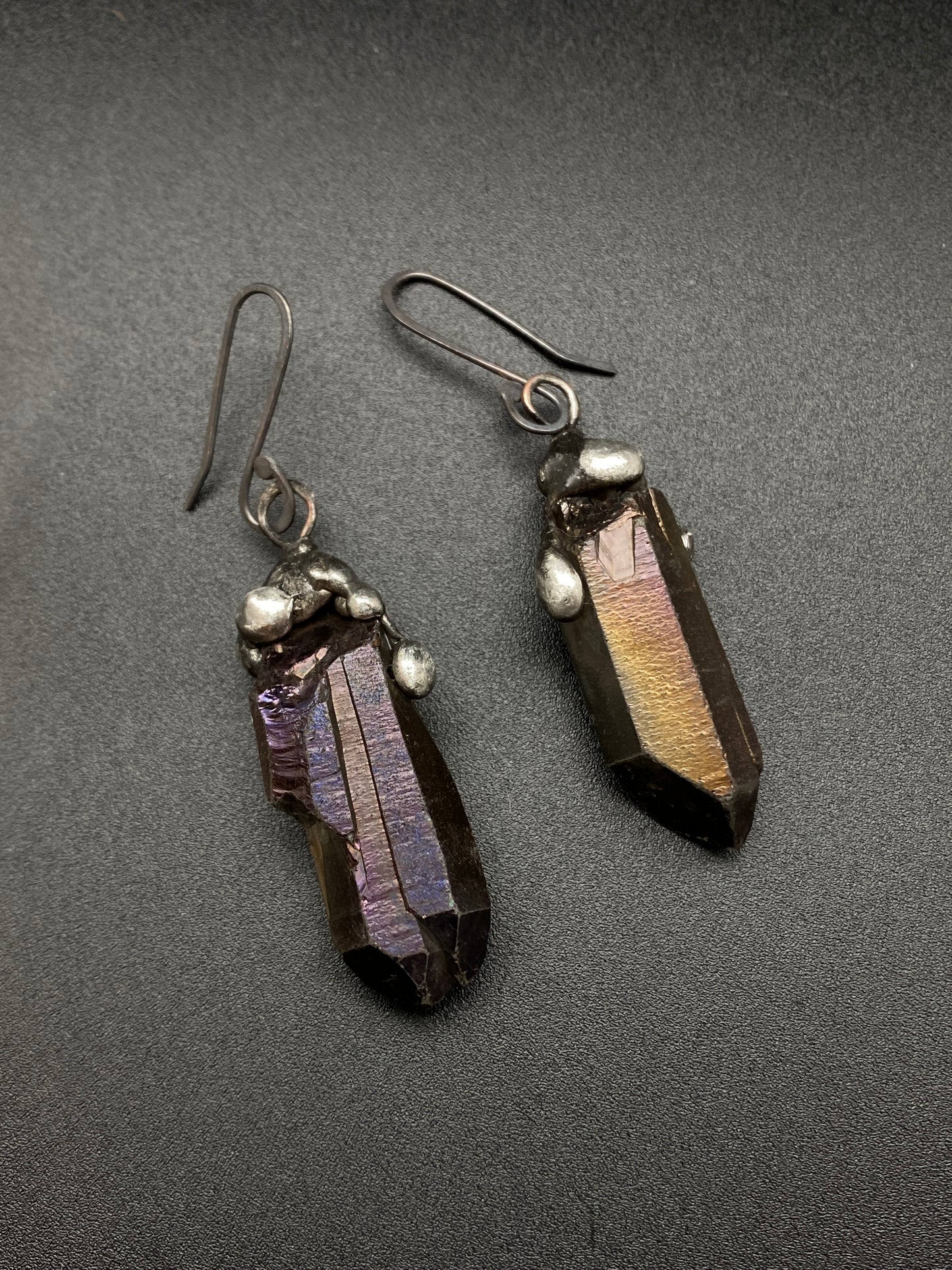 Launch ~ Titanium Quartz Earrings