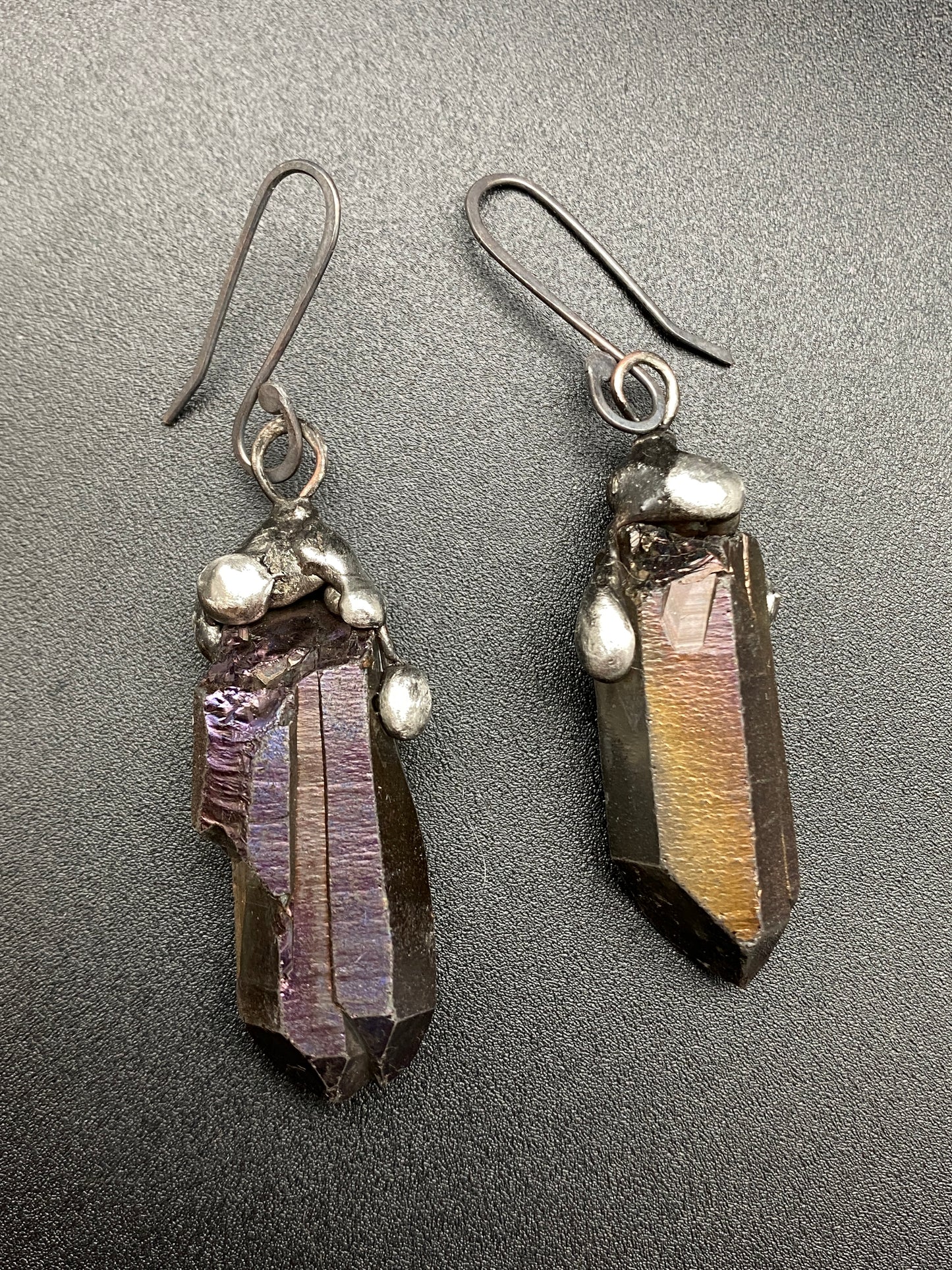 Launch ~ Titanium Quartz Earrings