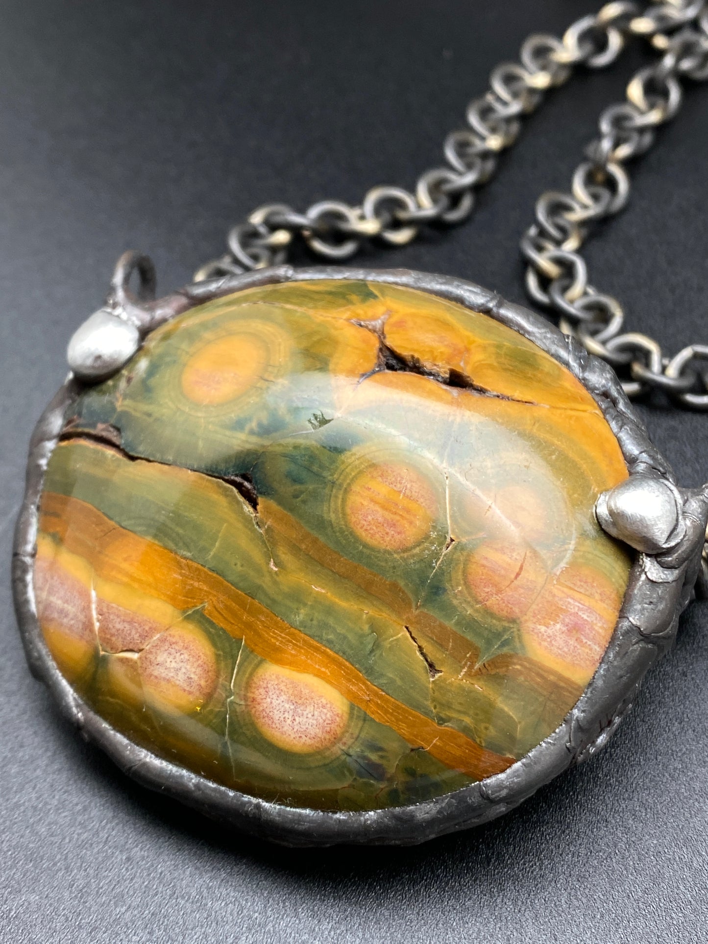 Planetary ~ Exquisite Jasper Necklace ~ Spots & Stripes ~ Reversible